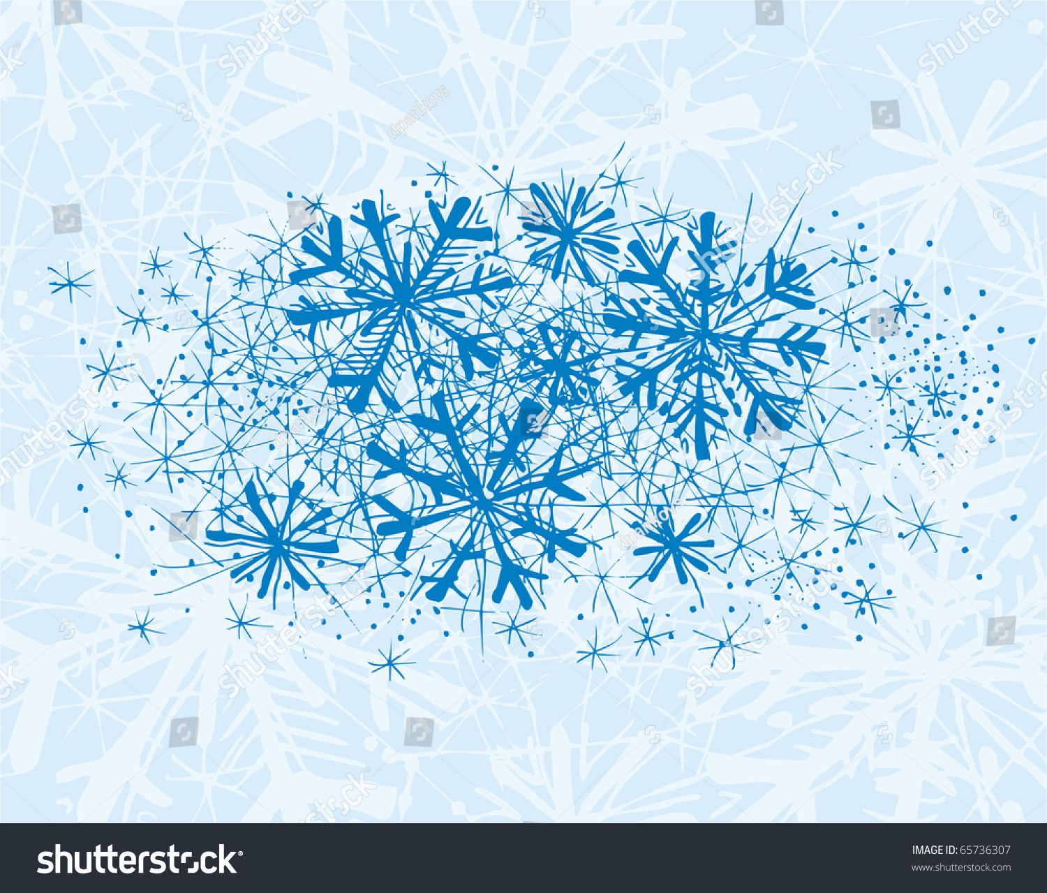 Abstract Snowflakes Stock Vector Illustration 65736307 : Shutterstock