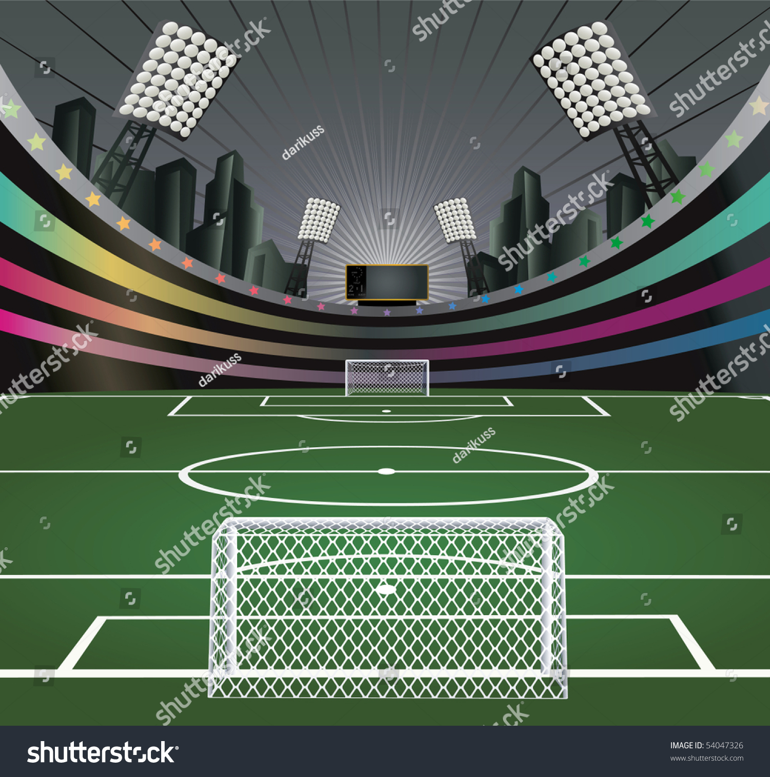 Abstract Soccer Background Stadium Vector Illustration Stock Vector Royalty Free