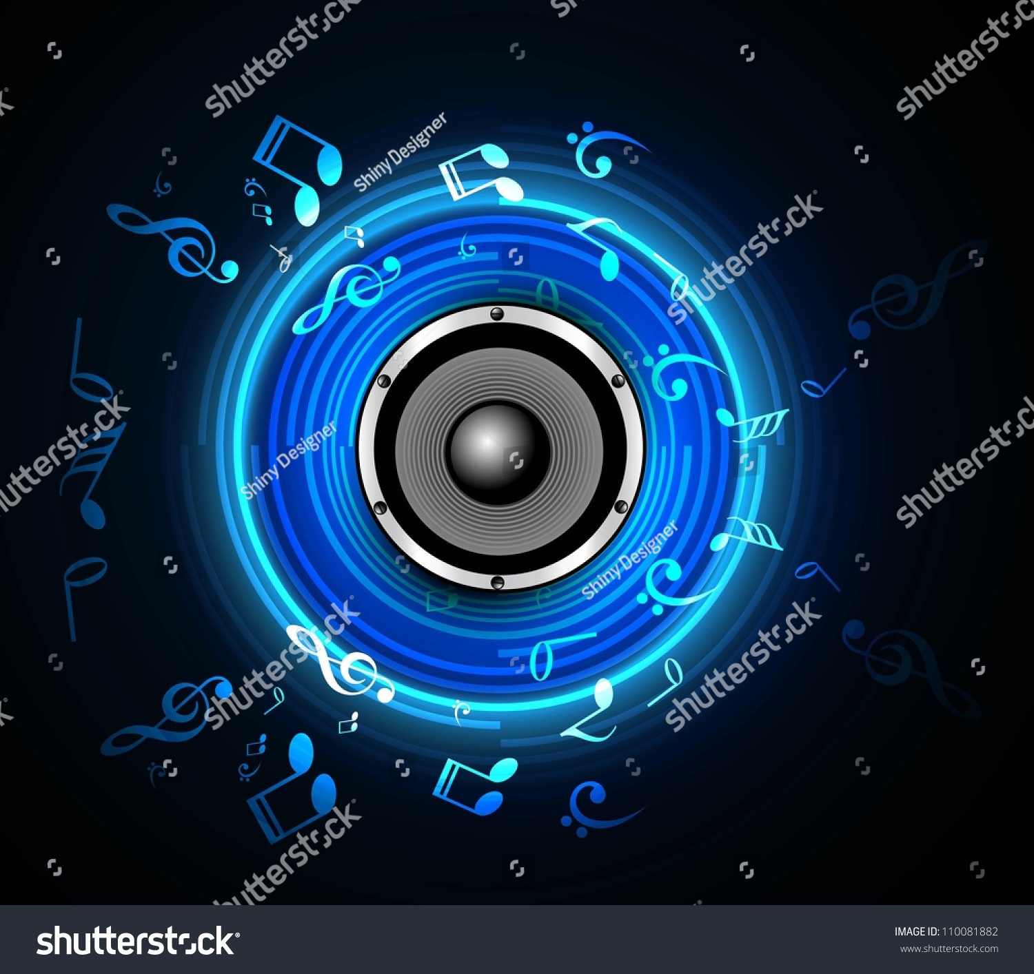 Abstract Speakers Blue Colorful Background Vector Stock Vector (Royalty