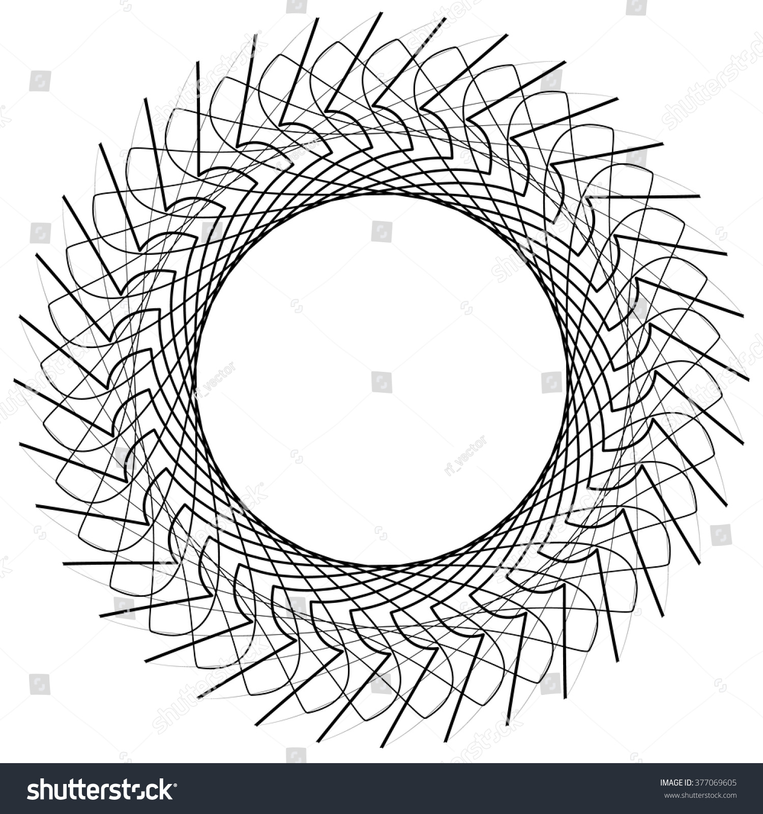 Abstract Spiral Element Motif Isolated On Stock Vector 377069605 ...