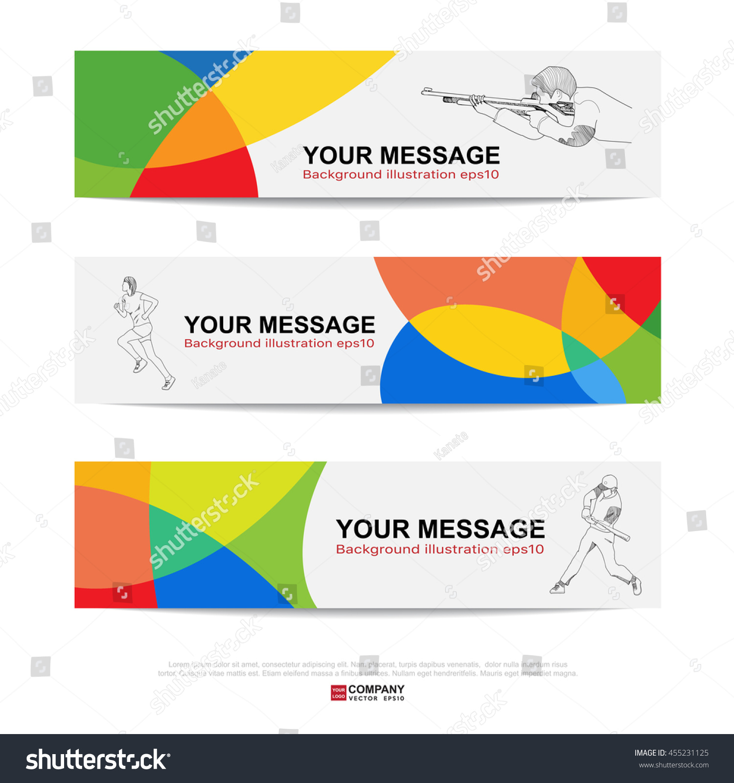 Abstract Sport Banner Website Adsvector Eps10 Stock Vector 455231125 ...