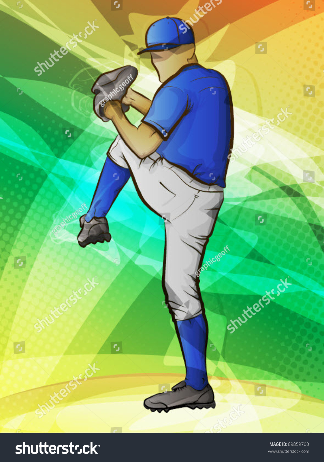 Abstract Sports Backgroundbaseball Pitcher Stock Vector Royalty Free 89859700