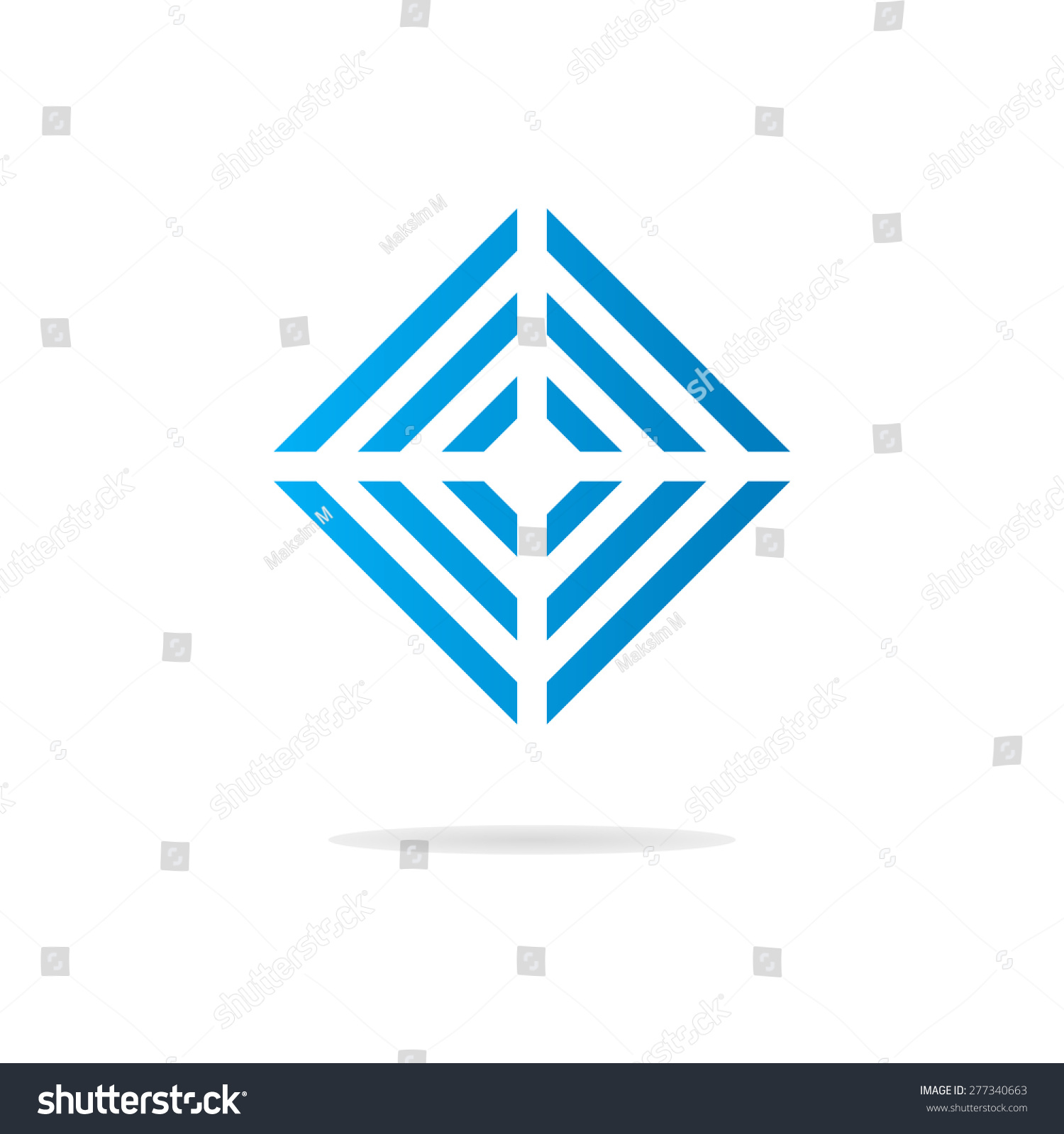 Abstract Square Logo Template Stock Vector Illustration 277340663 ...