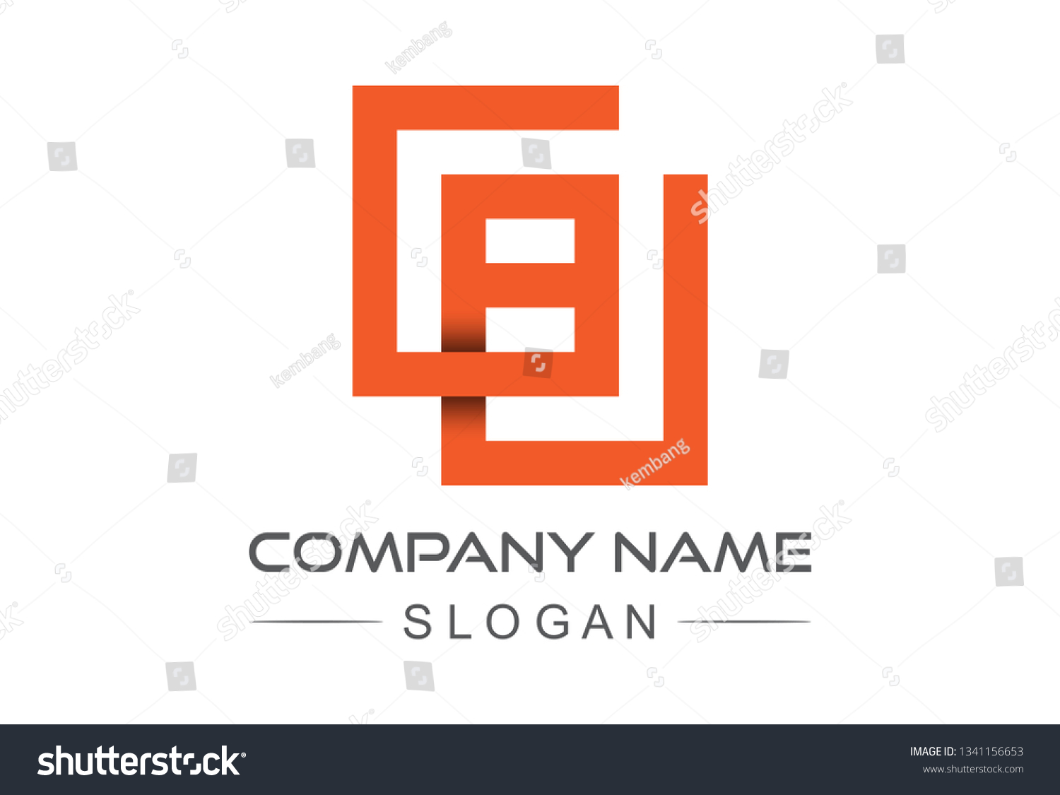 Abstract Square Ribbon Logo Concept Stock Vector (Royalty Free ...