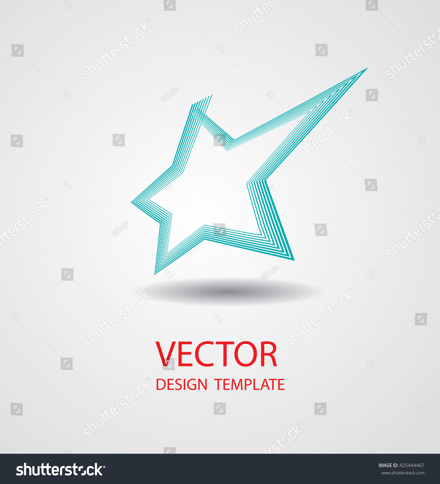 Abstract Star Logo Icon Striped Star Stock Vector 425444467 - Shutterstock