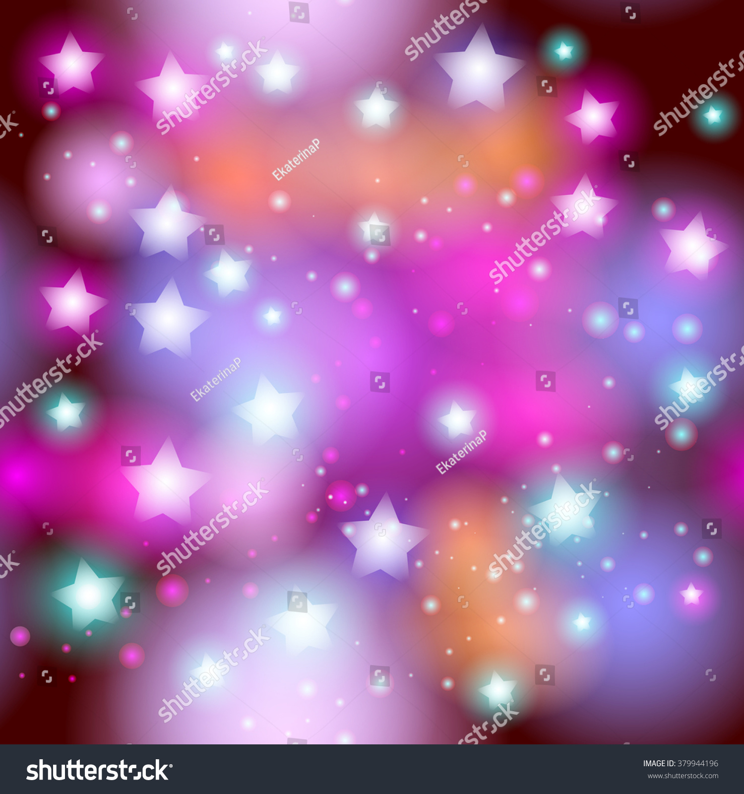 Abstract Starry Seamless Pattern Neon Star Stock Vector (Royalty Free ...