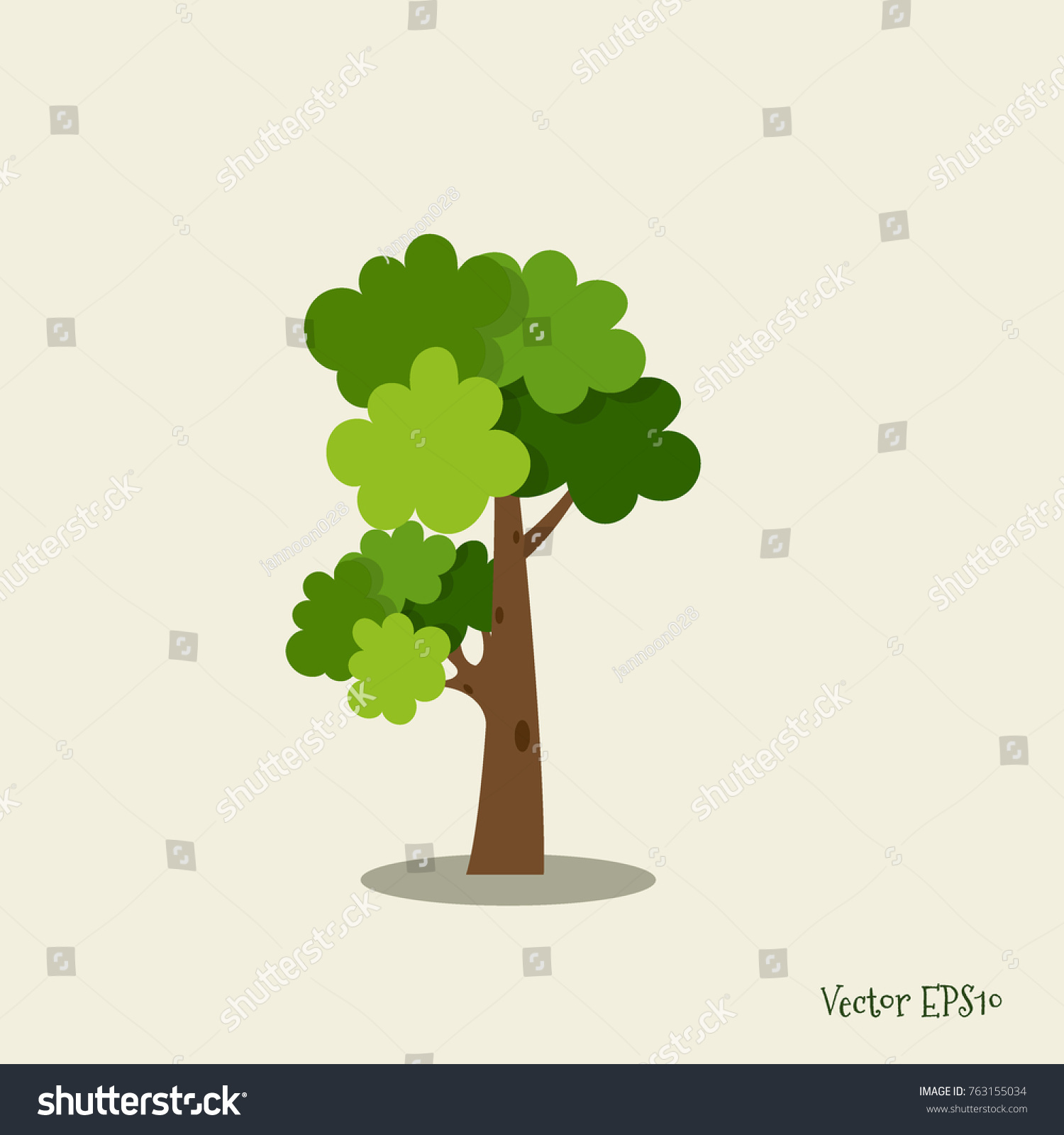 Abstract Stylized Tree Vector Illustration Stock Vector Royalty Free 763155034 Shutterstock