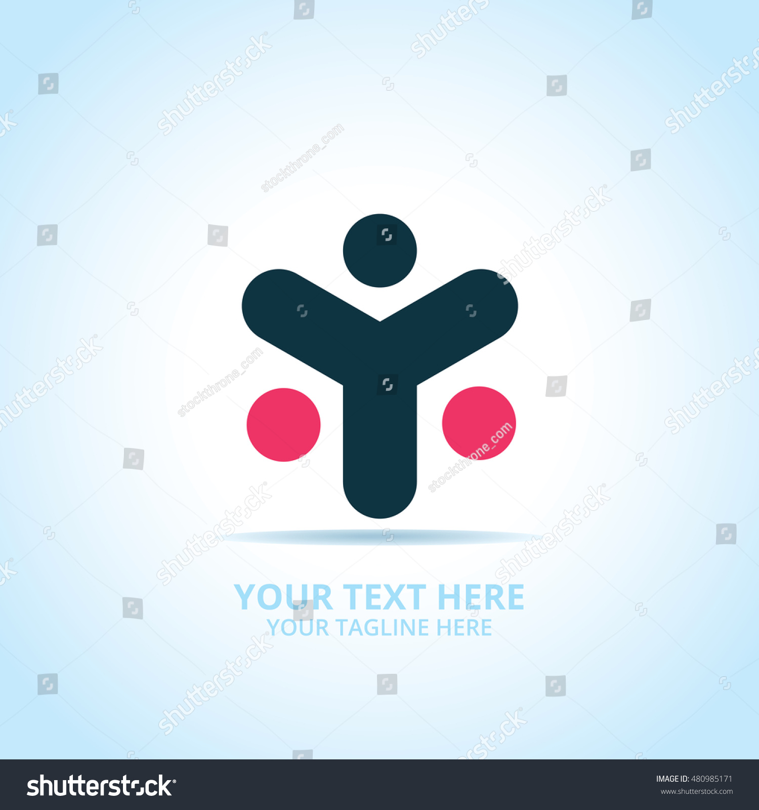 Abstract Support Logo Design Concept Emblem Stock Vector (Royalty Free ...