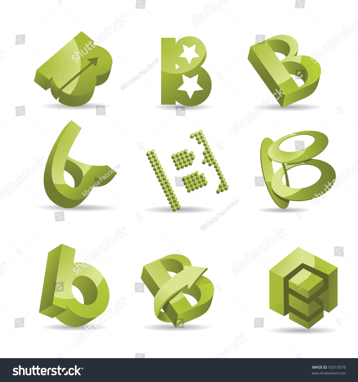 Abstract Symbols Icons Letter B Eps Stock Vector (Royalty Free) 93315079