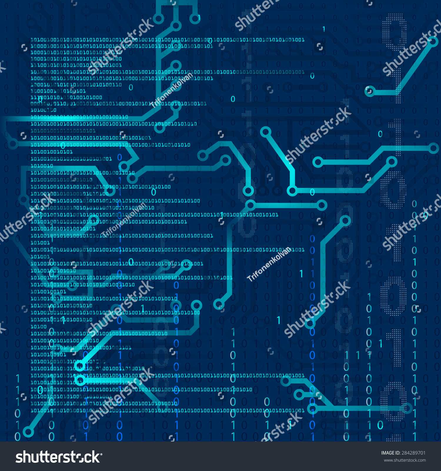 Abstract Technology Background. Microcircuit. Programming And Binary ...