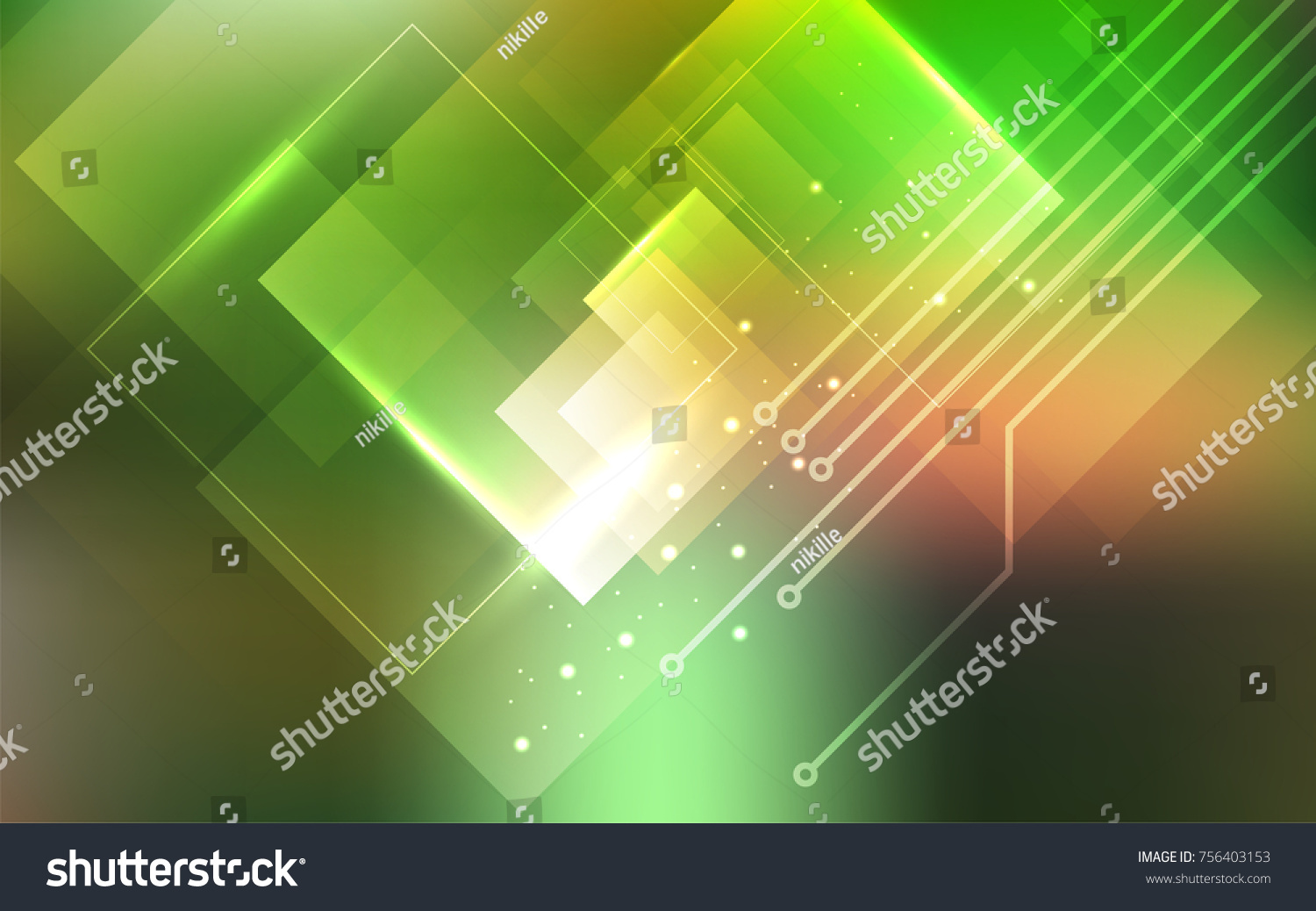 Abstract Technology Background Light Rectangles Stock Vector (Royalty ...