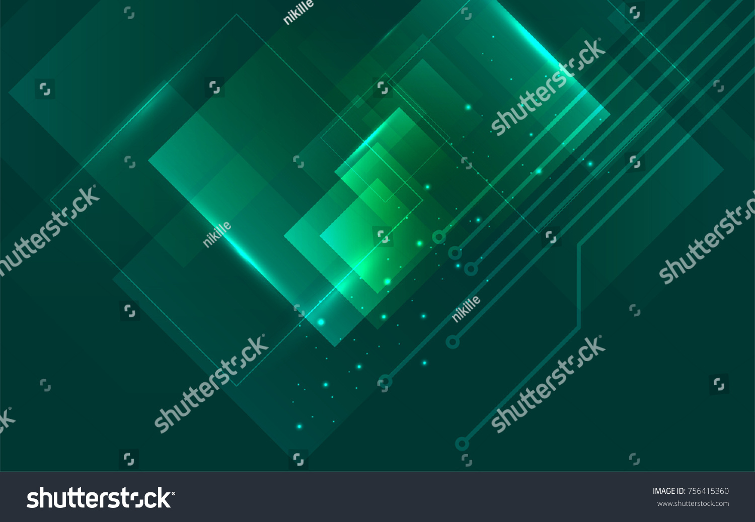 Abstract Technology Background Light Rectangles Stock Vector (Royalty ...