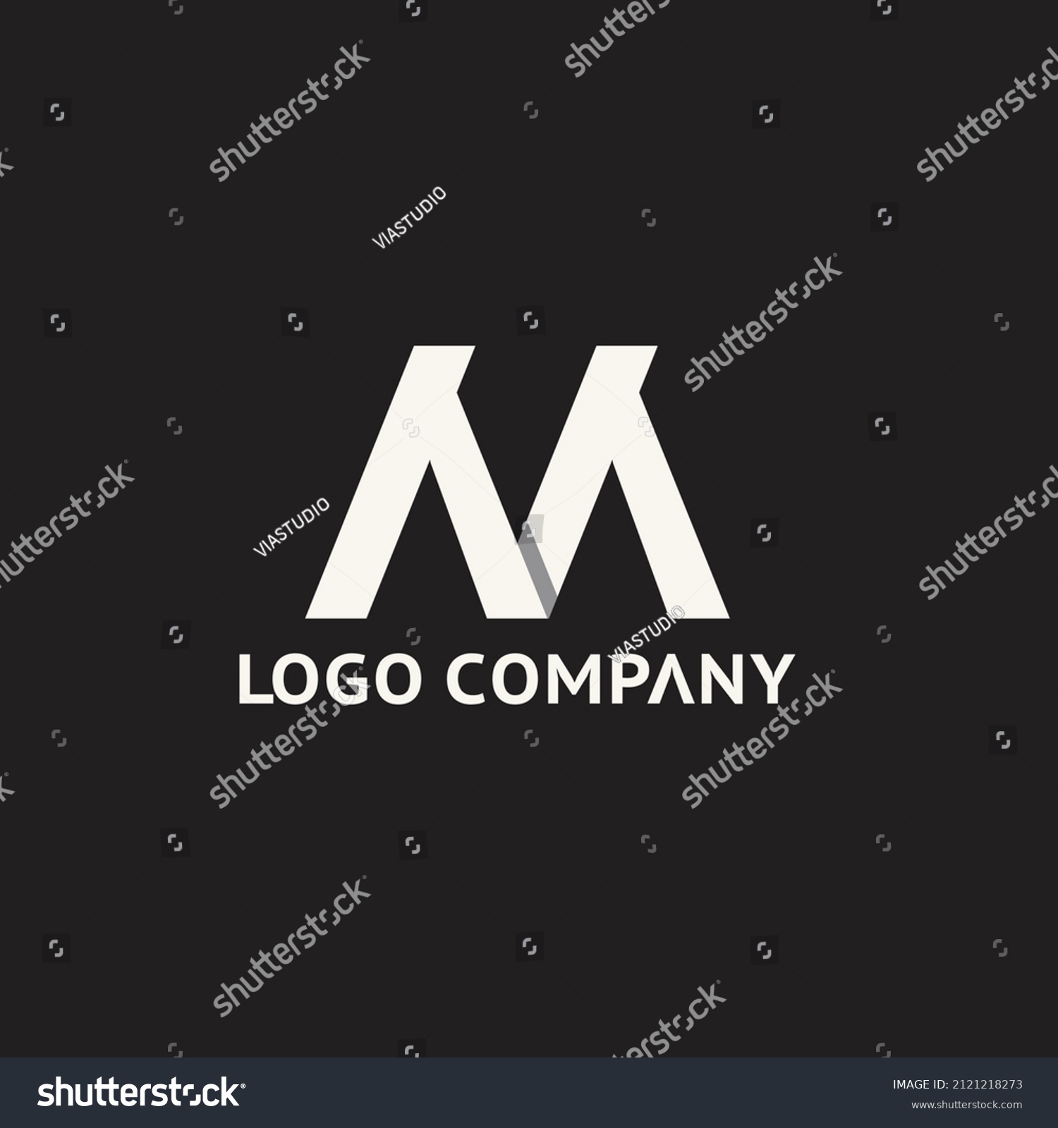 Abstract Design Letter M Logo Letter Stock Vector (Royalty Free) 2121218273