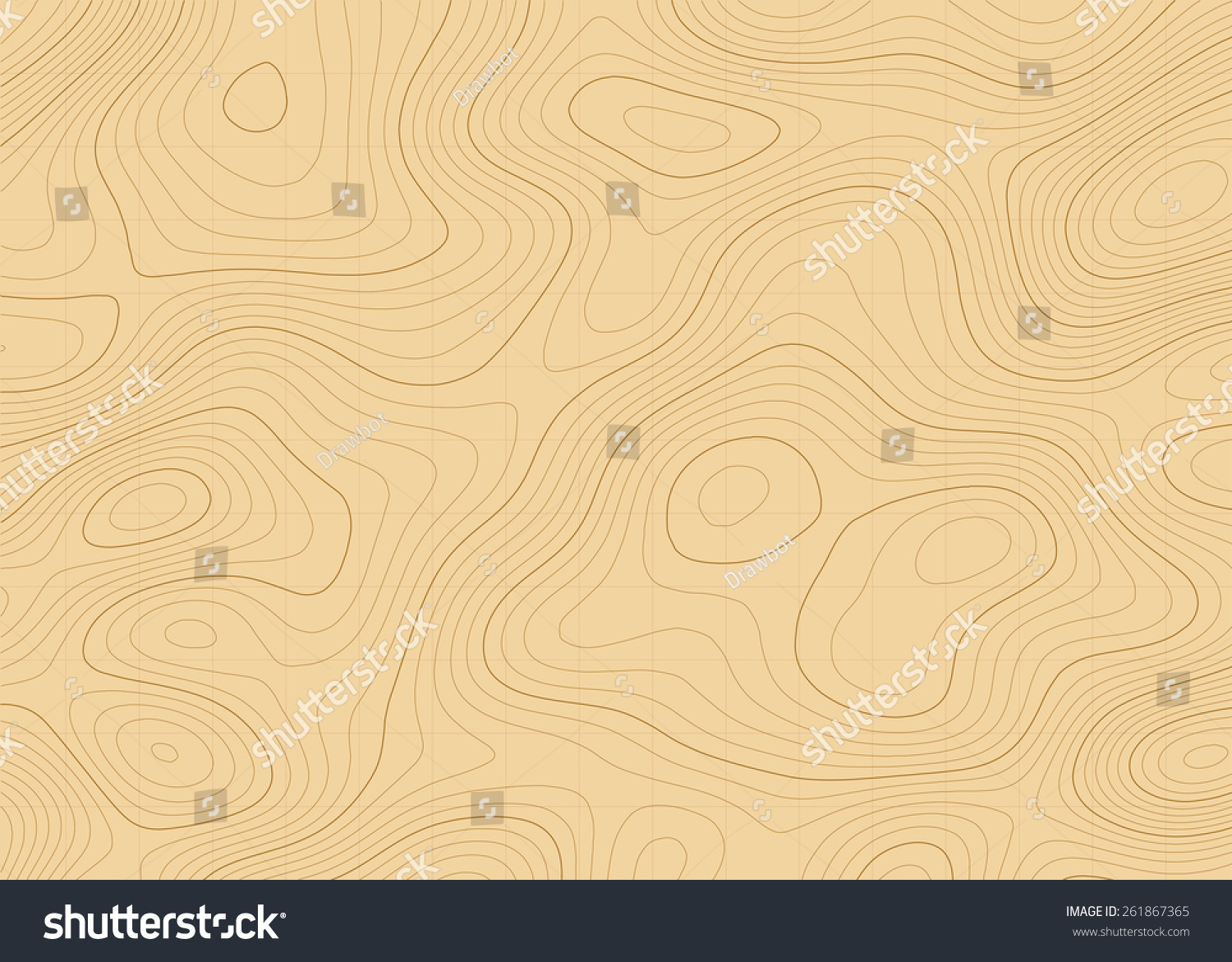 Abstract Topographic Contours Map Background Brown Stock Vector ...