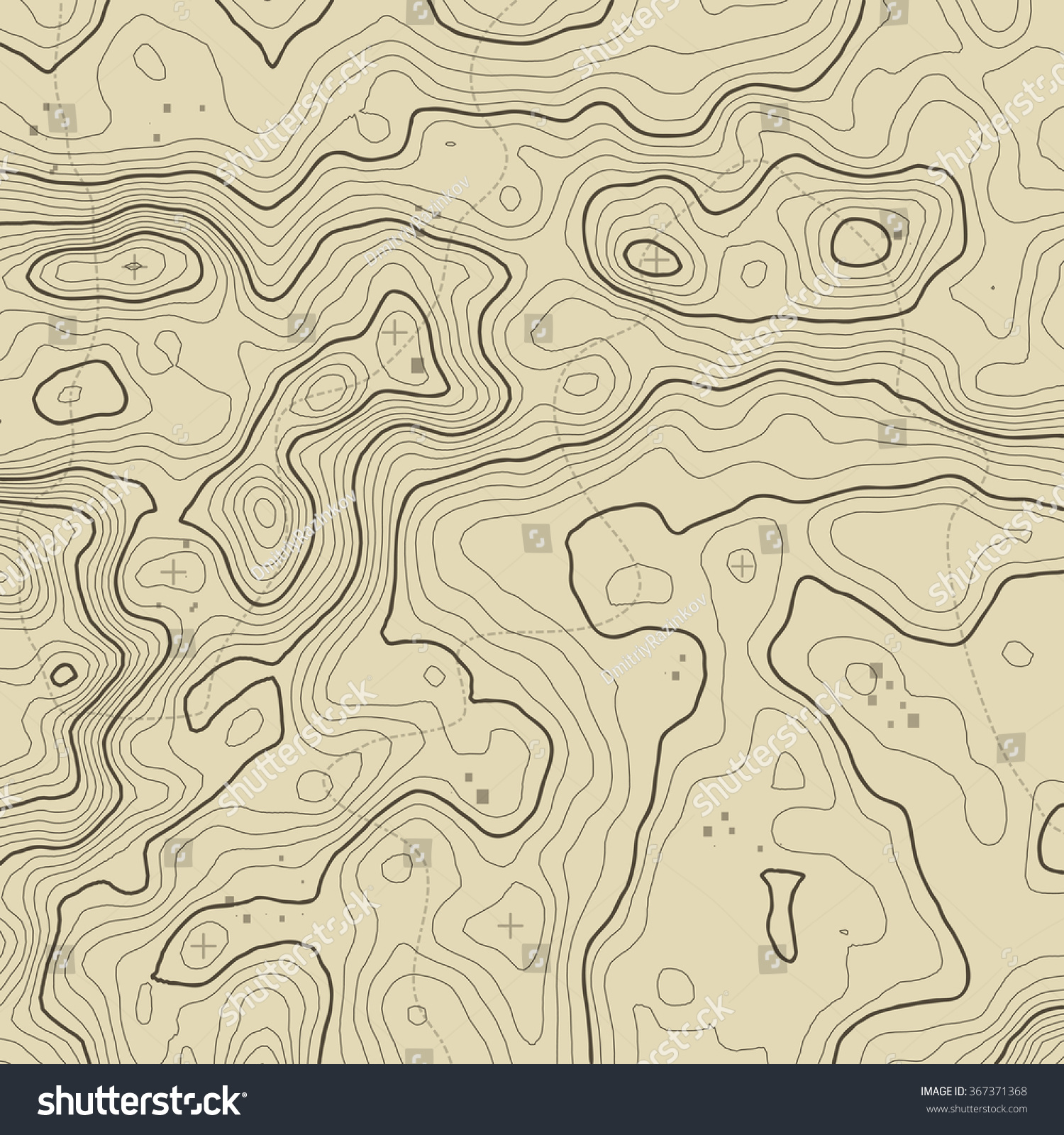 Abstract Topographic Map Brown Colors Stock Vector Royalty Free 367371368