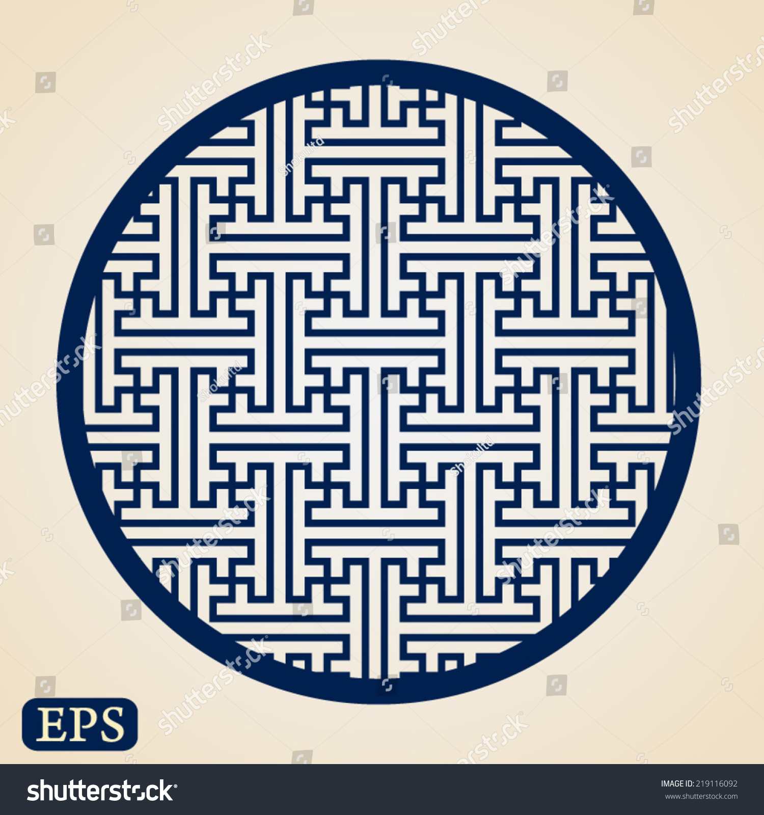 Abstract Traditional Chinese Window Pattern Stock Vector 219116092 ...