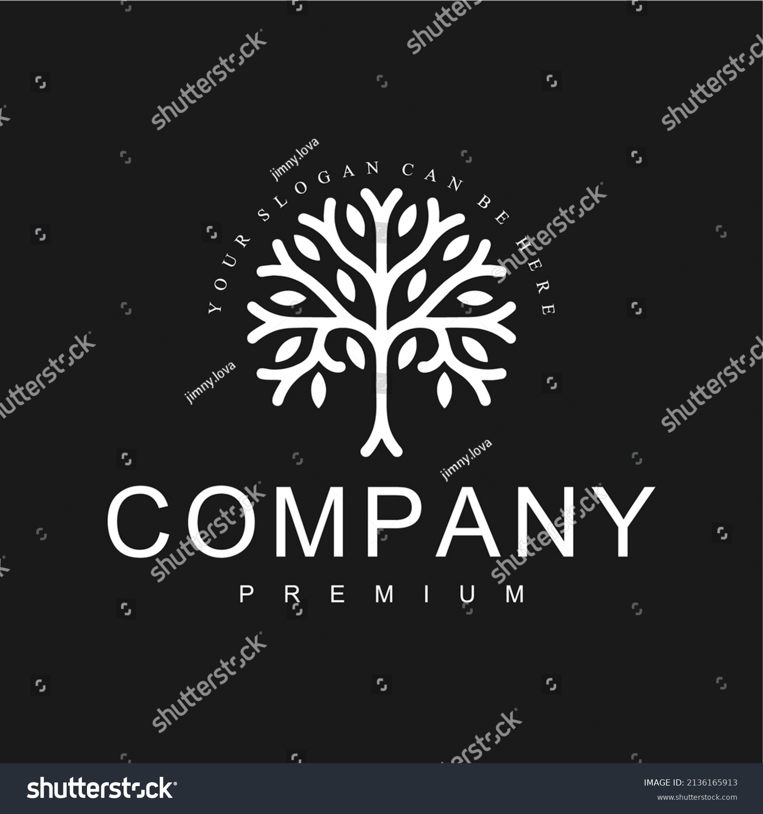SVG of Abstract tree company logo template svg