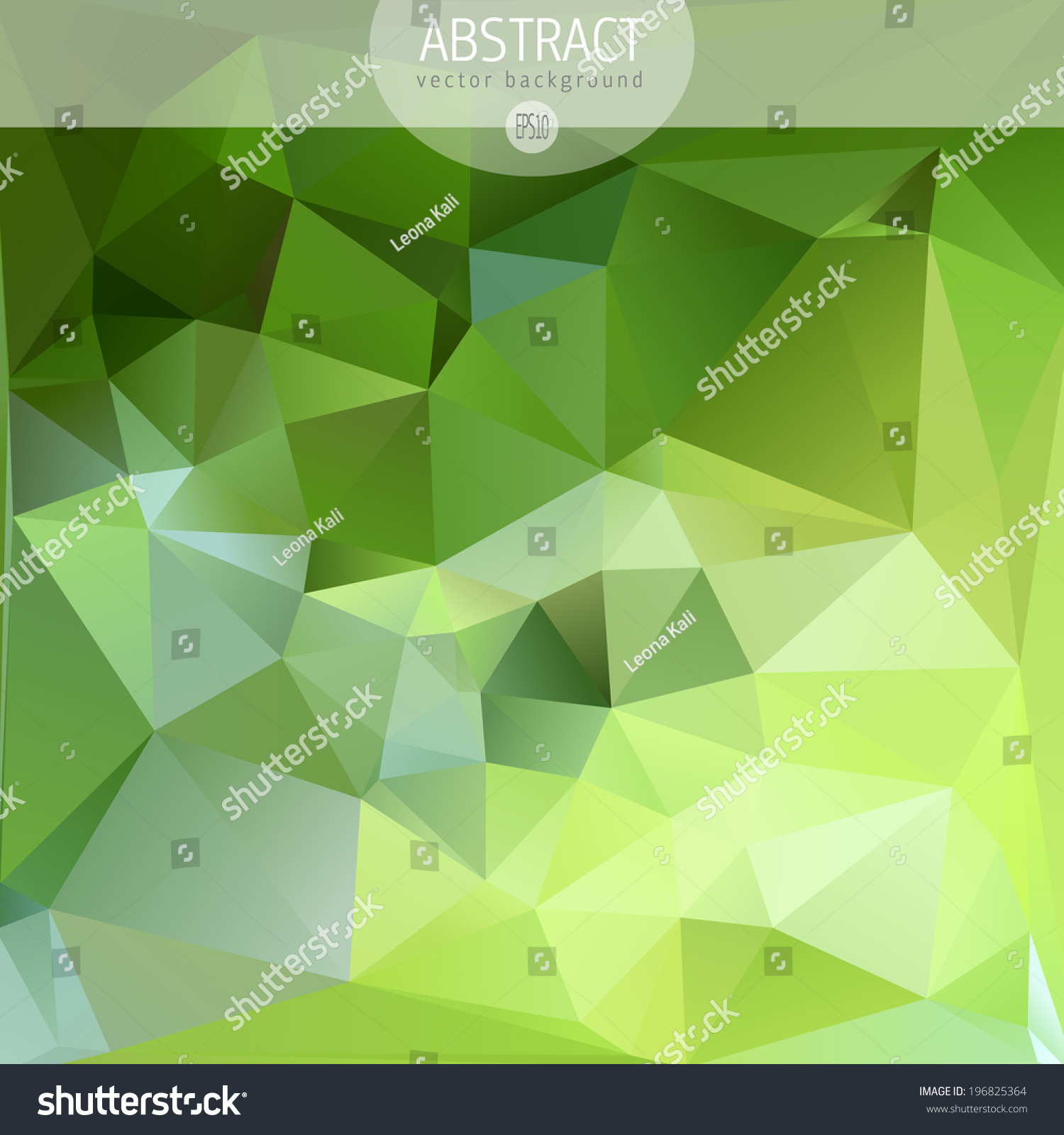 Abstract Triangle Geometric Green Background Stock Vector 196825364 ...