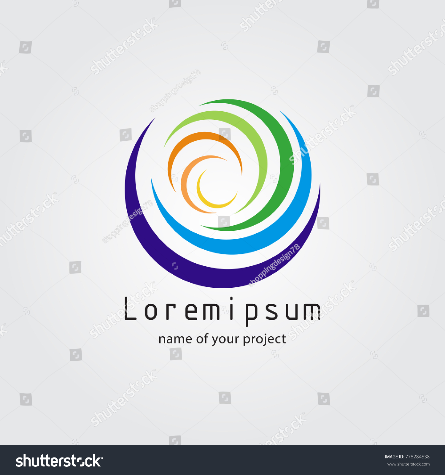 Abstract Twirl Logo Stock Vector (royalty Free) 778284538