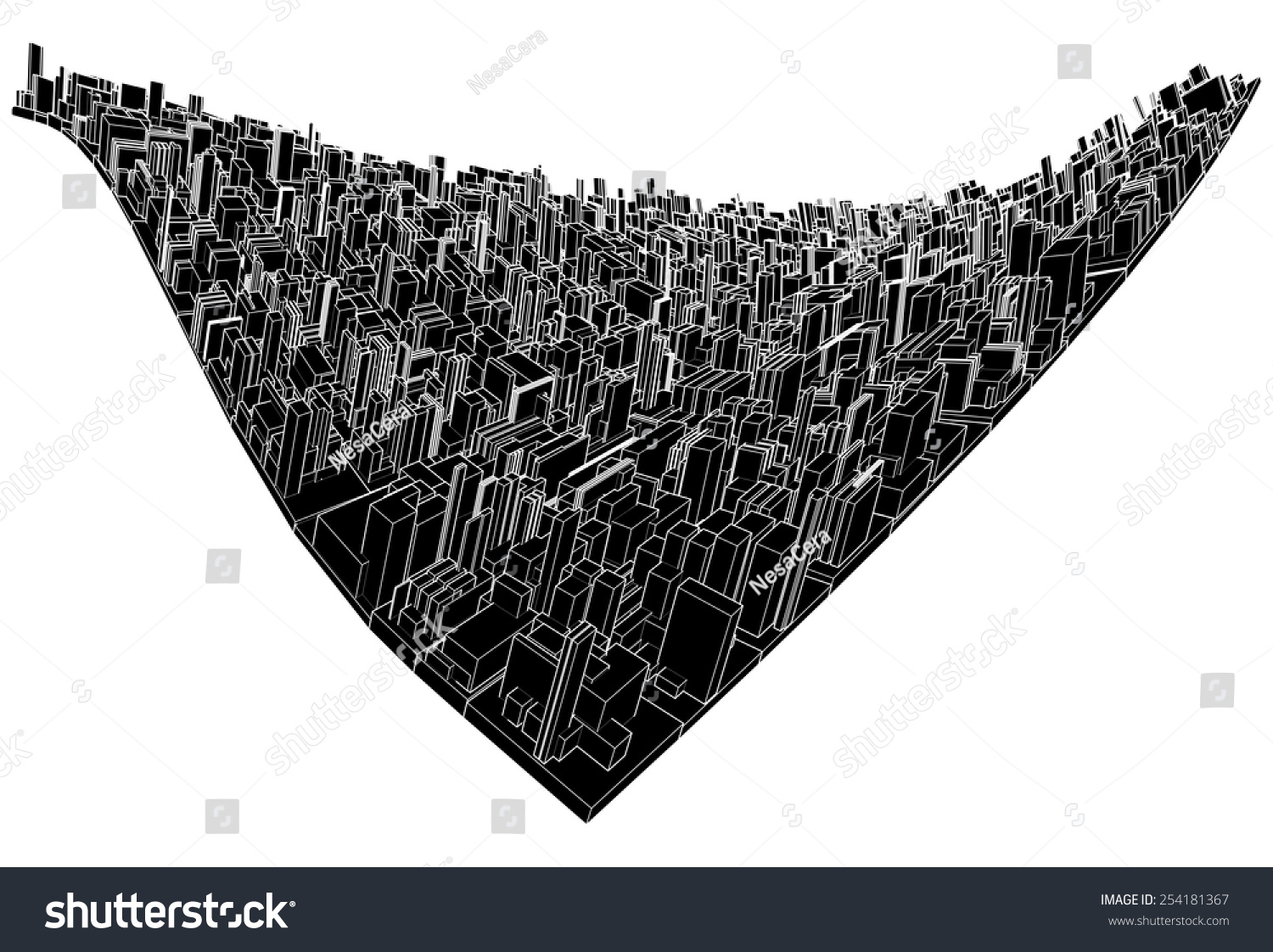 SVG of Abstract Urban City Wave Vector 306 svg