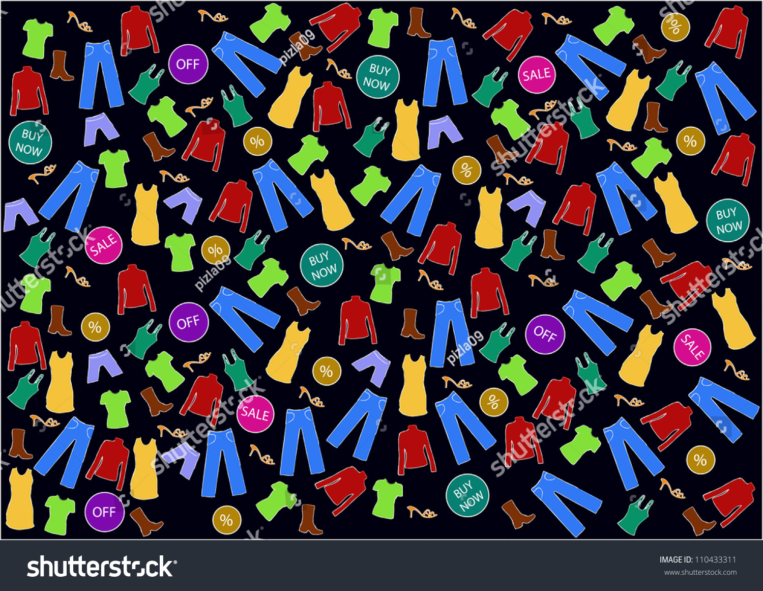 Abstract Vector Backdrop Design Colorful Clothes Stock Vector 110433311 ...