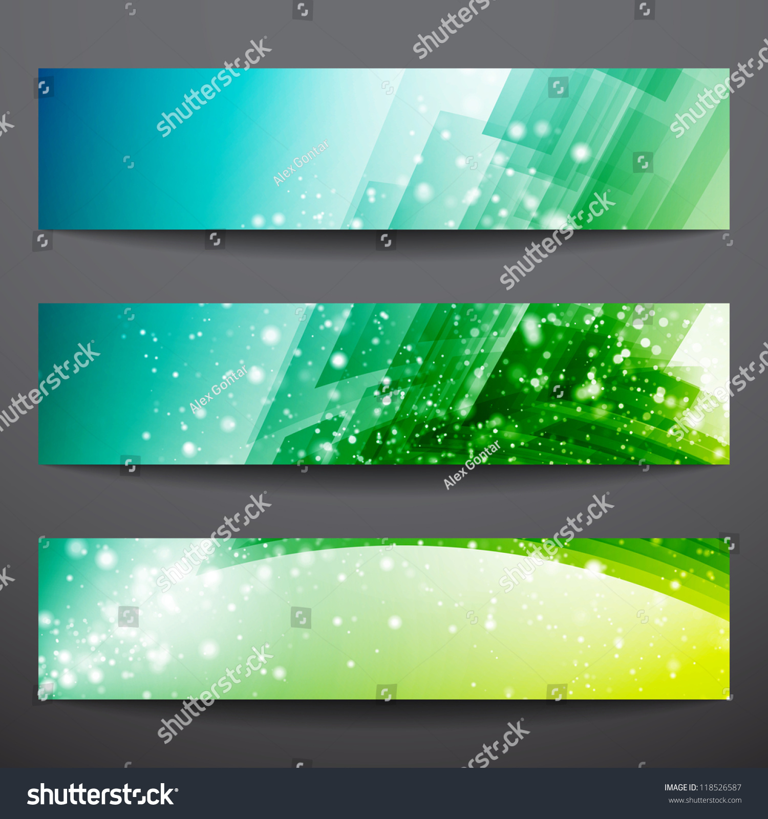 Abstract Vector Banners Business Banner Banner Stock Vector (Royalty