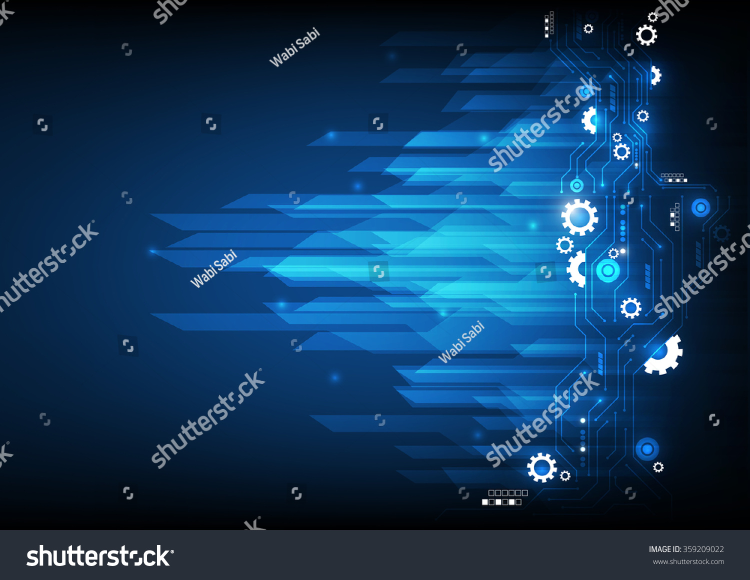 Abstract Vector Circuit Technology Background Concept Stock Vector
