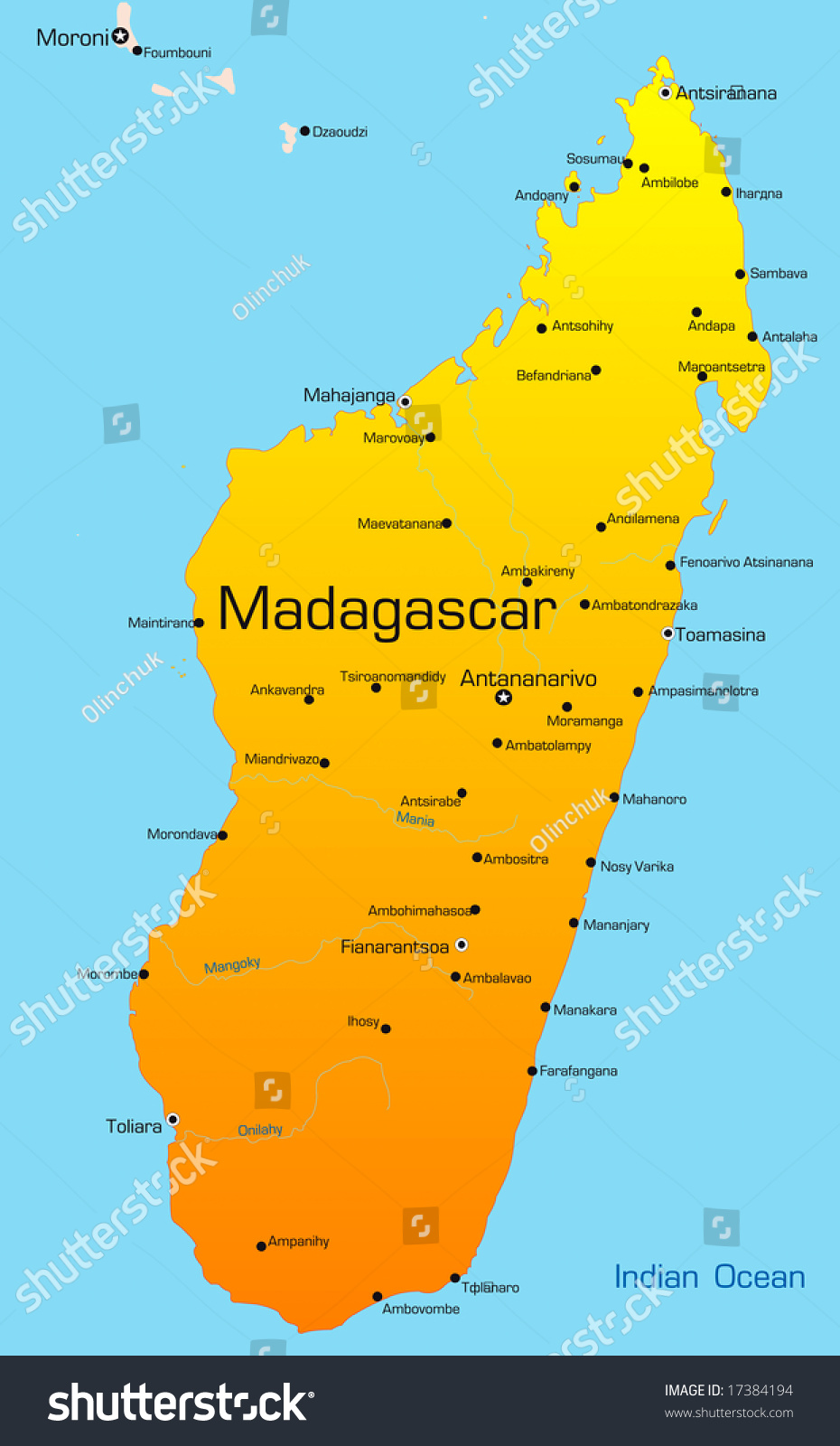 Madagascar Regions Map