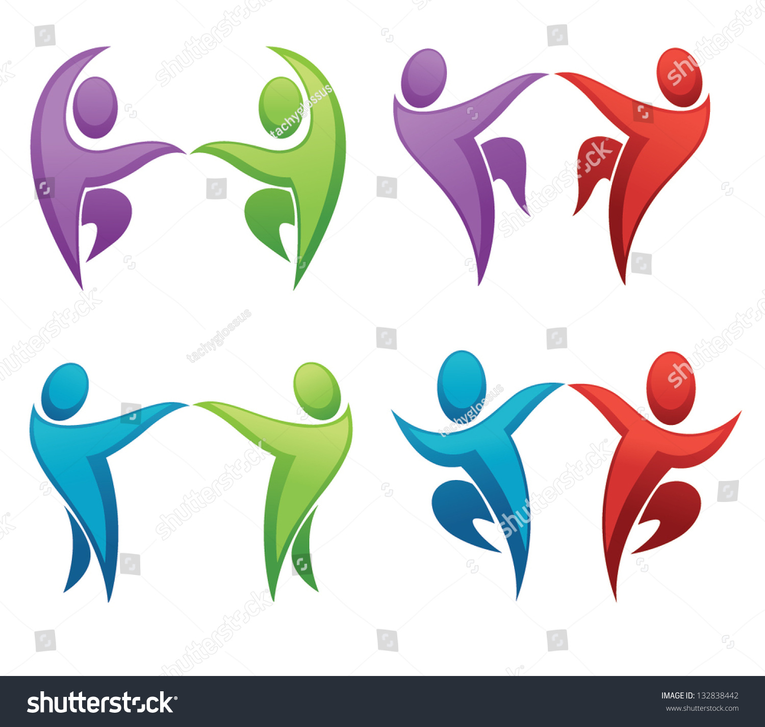 Abstract Vector Dancing Poses And Active Symbols - 132838442 : Shutterstock