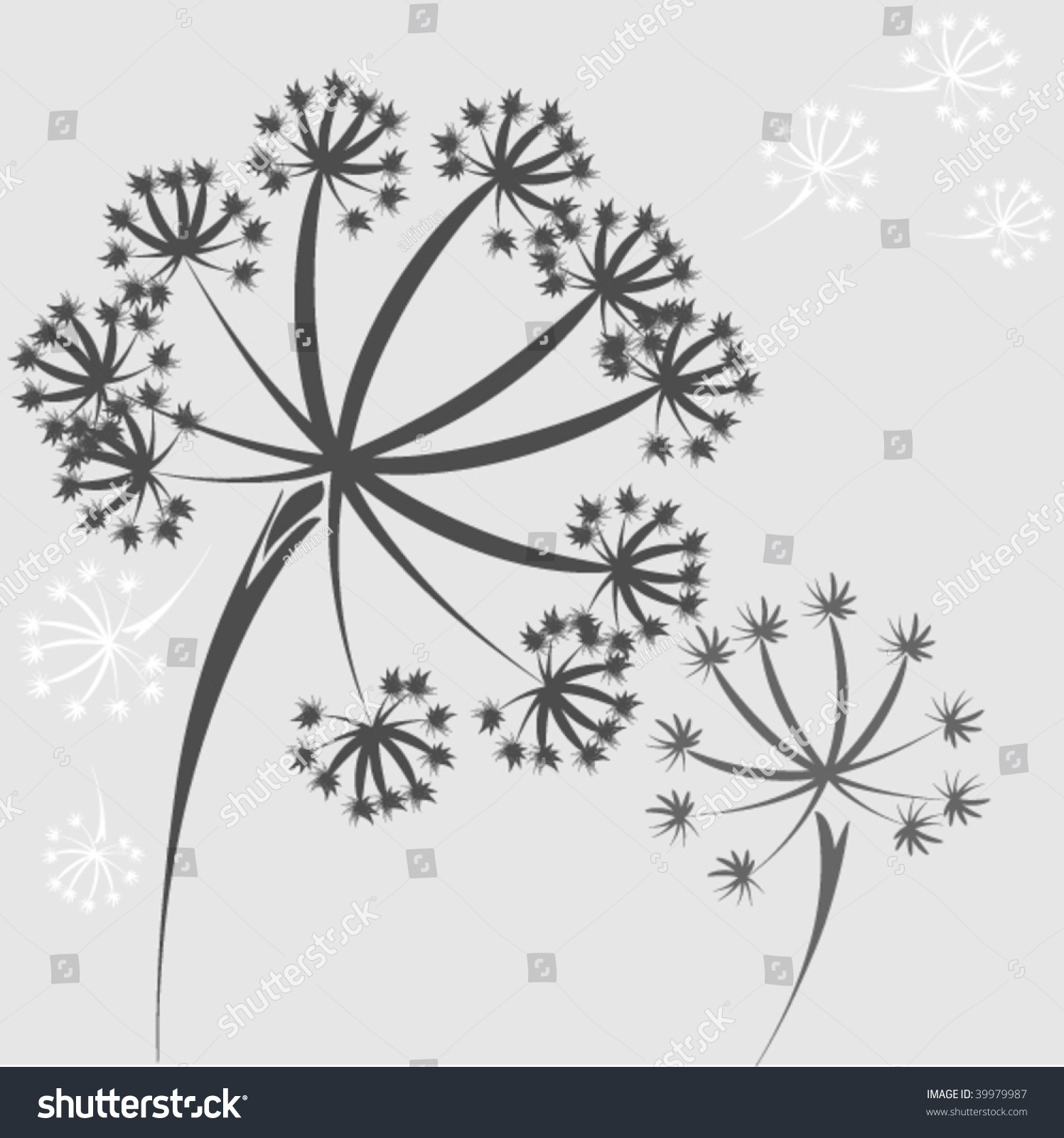 recommend clip art: abstract vector dandelion