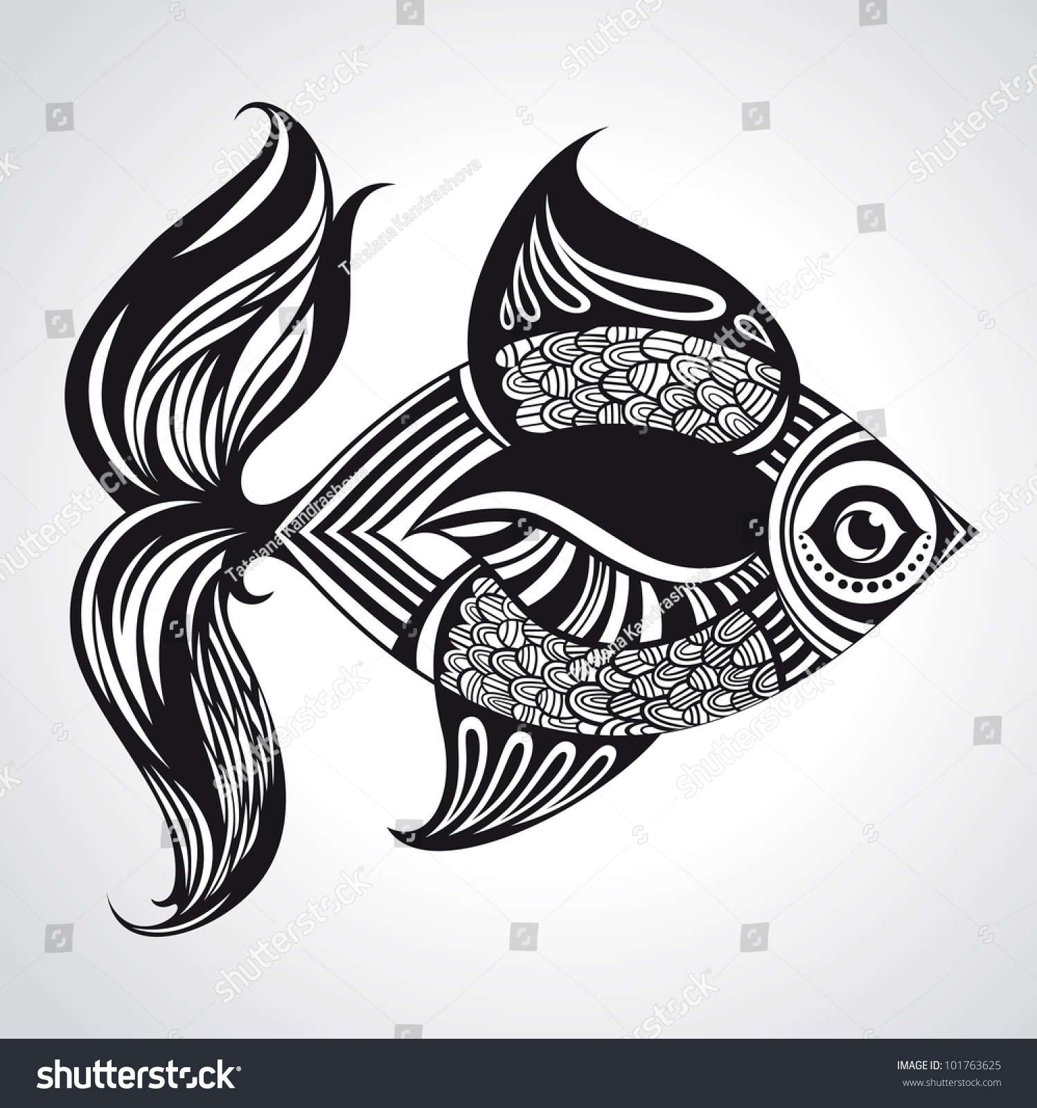 Abstract Vector Illustration Fish Graphic Design Stock Vector 101763625 ...