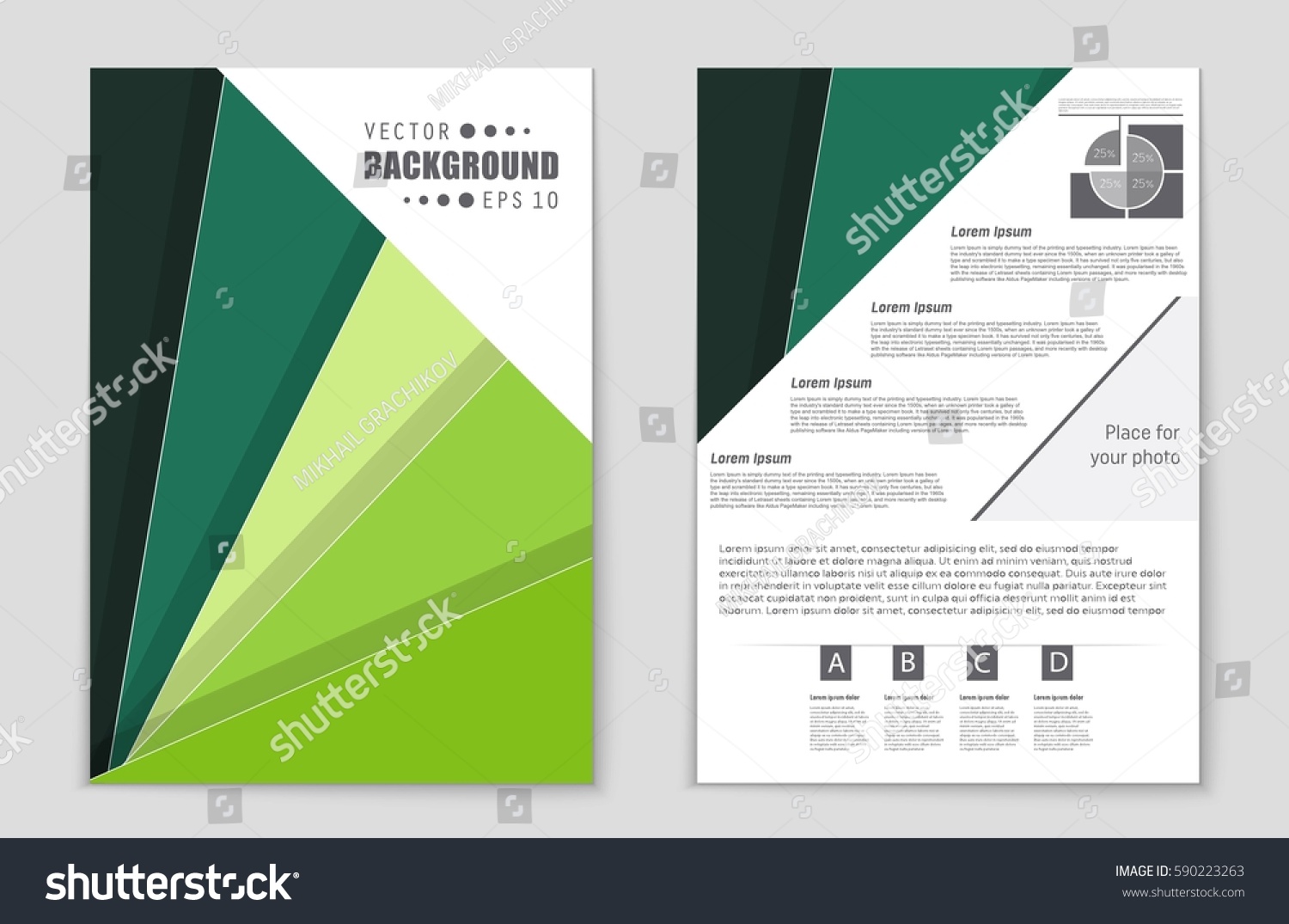 Abstract Vector Layout Background Set Art Stock Vector 590223263 ...