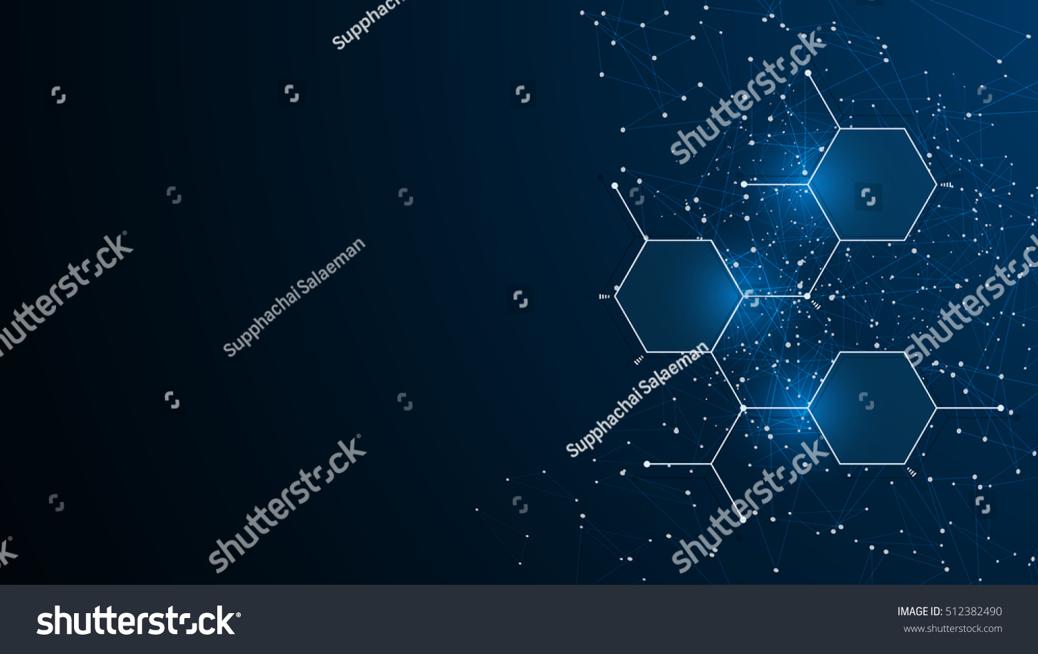 Abstract Vector Science Concept Background Polygonal Stock Vector ...