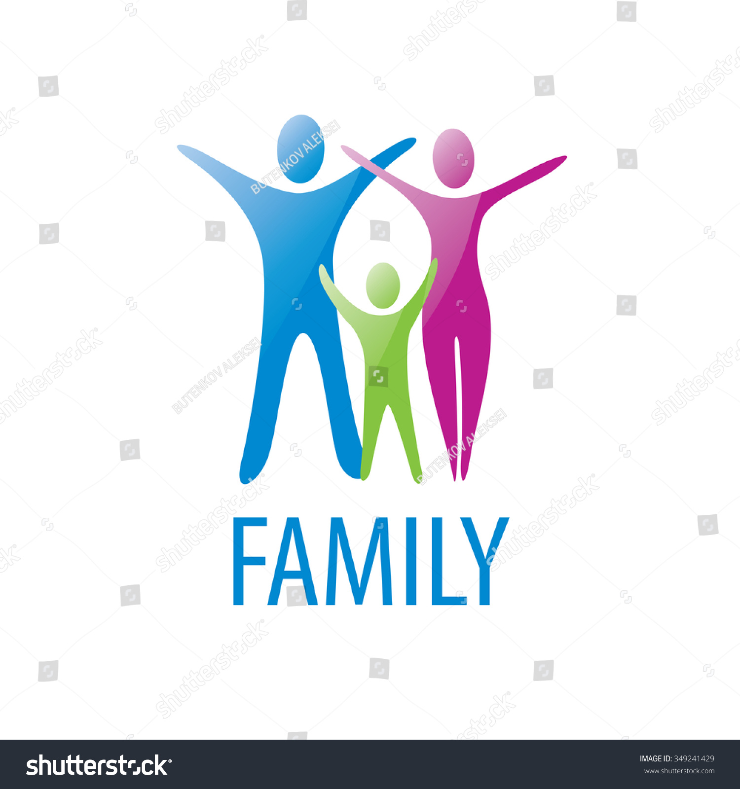 Abstract Vector Sign Family Union People Stock Vector (Royalty Free ...