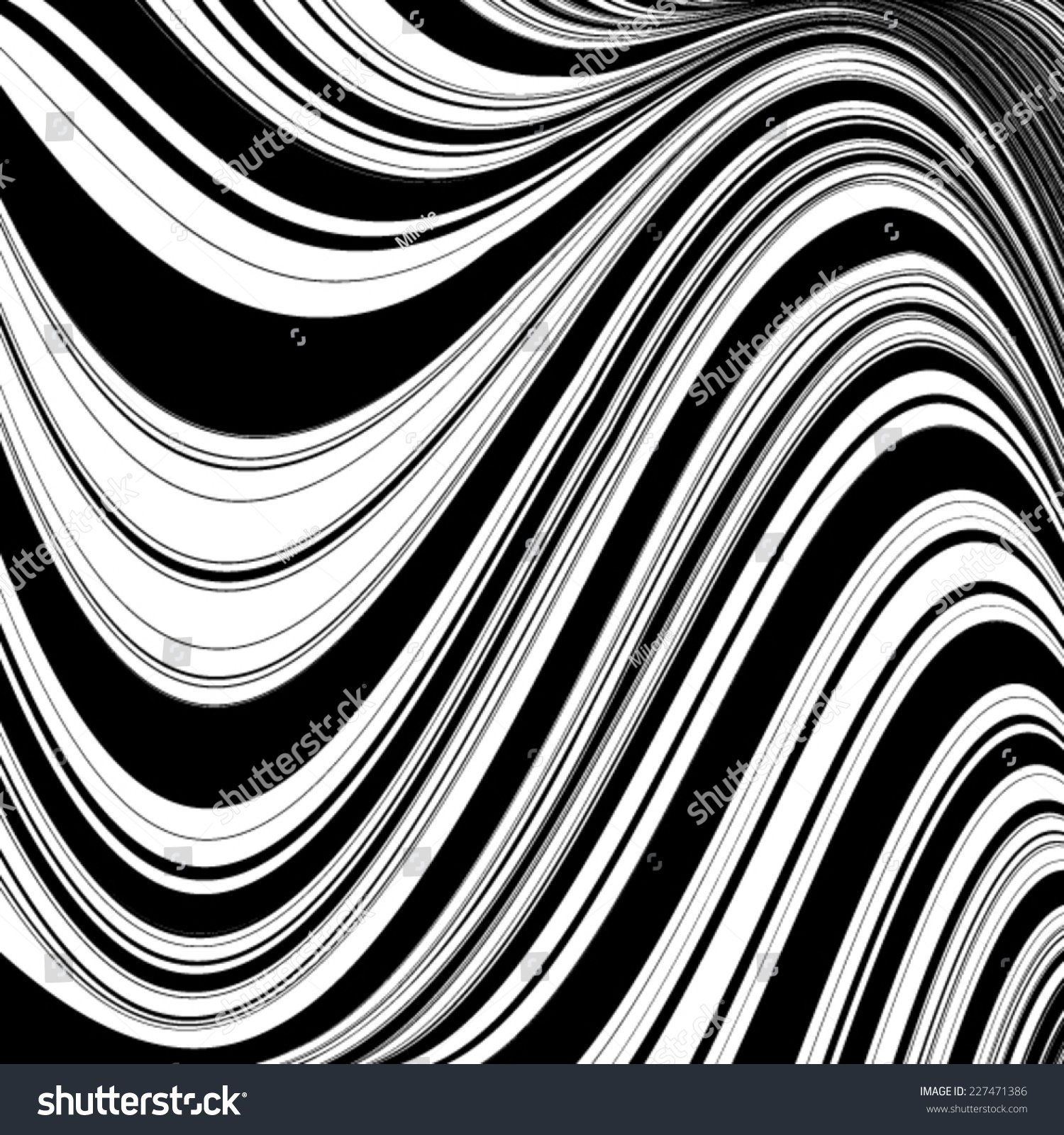 Abstract Vector Striped Background. Black And White Stripes . Wave ...