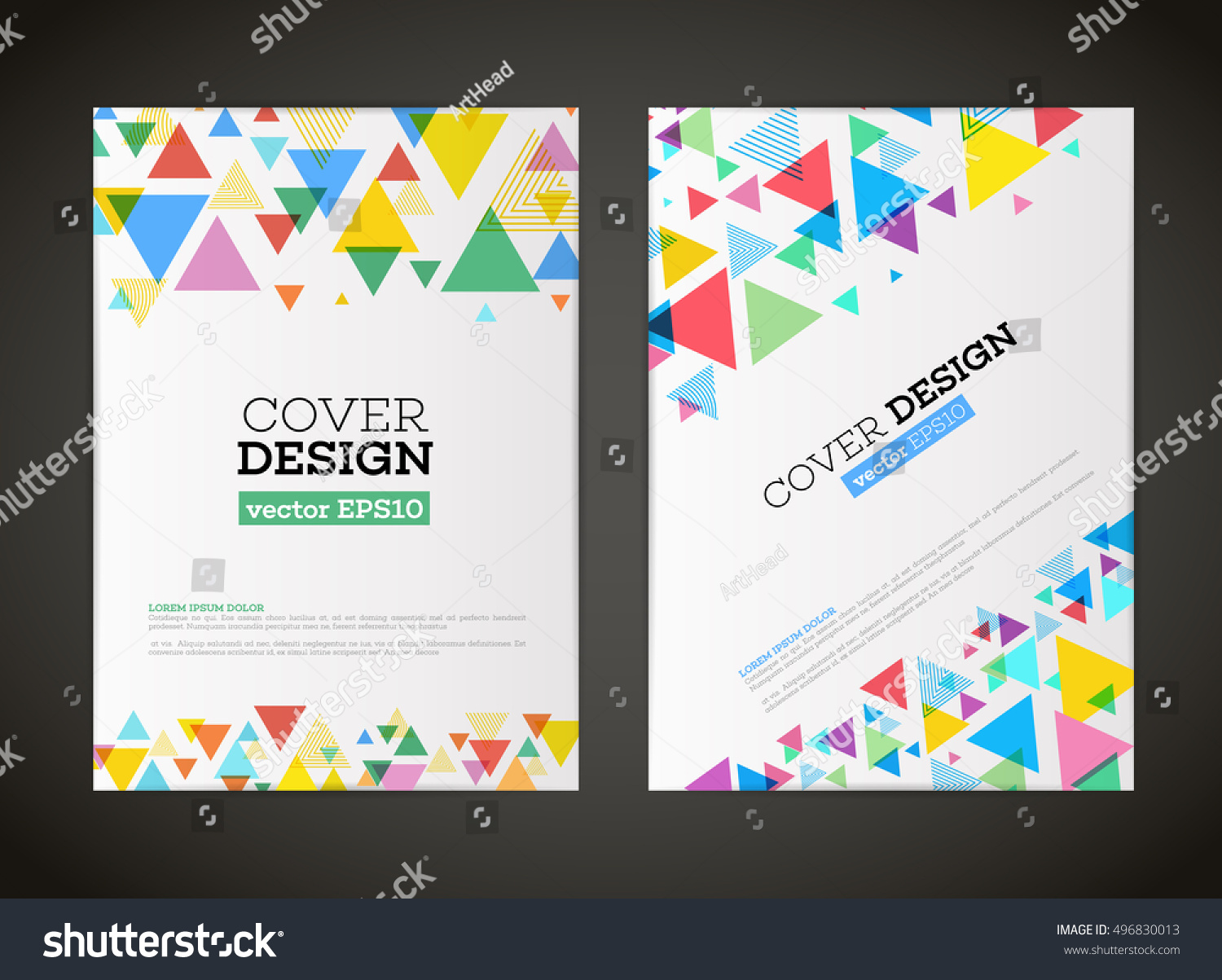 abstract vector triangle design flyer business stock vector royalty