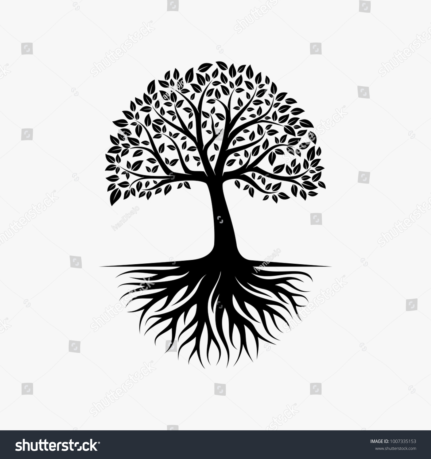 Abstract Vibrant Tree Logo Design Root Stock Vector (Royalty Free ...