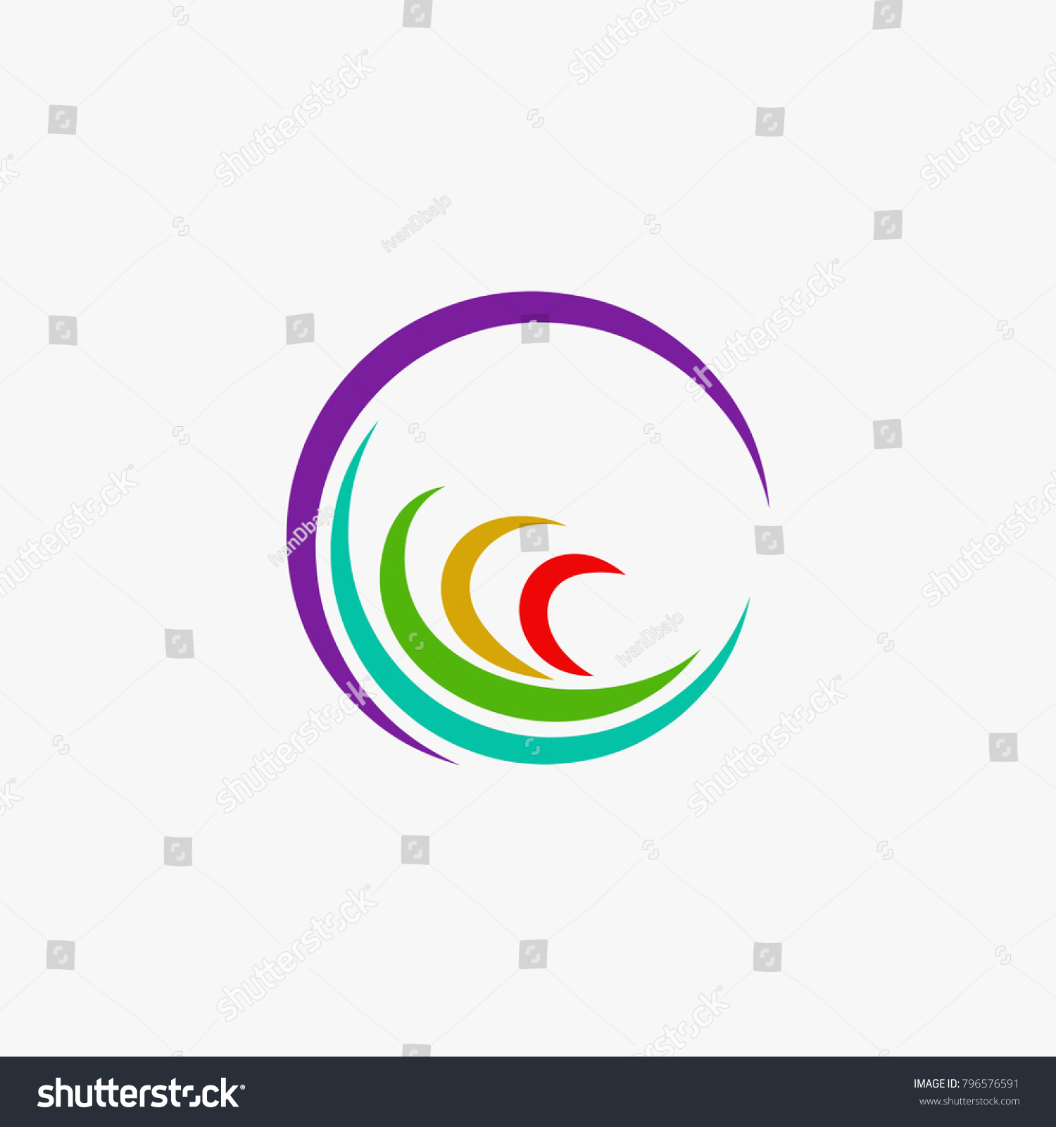 Abstract Vibrant Wave Logo Design Stock Vector (royalty Free) 796576591 