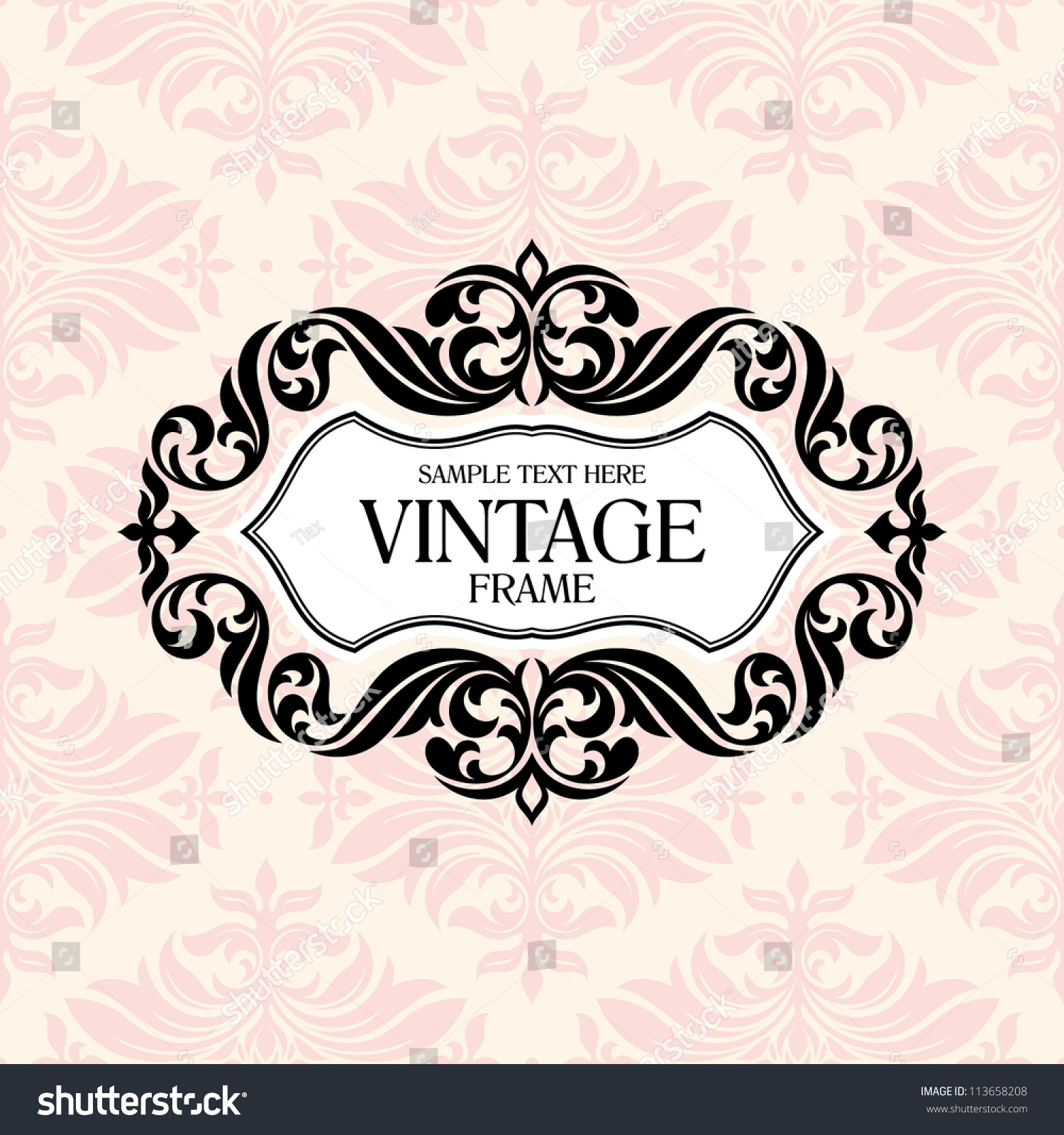 Abstract Vintage Frame Vector Illustration Stock Vector Royalty Free