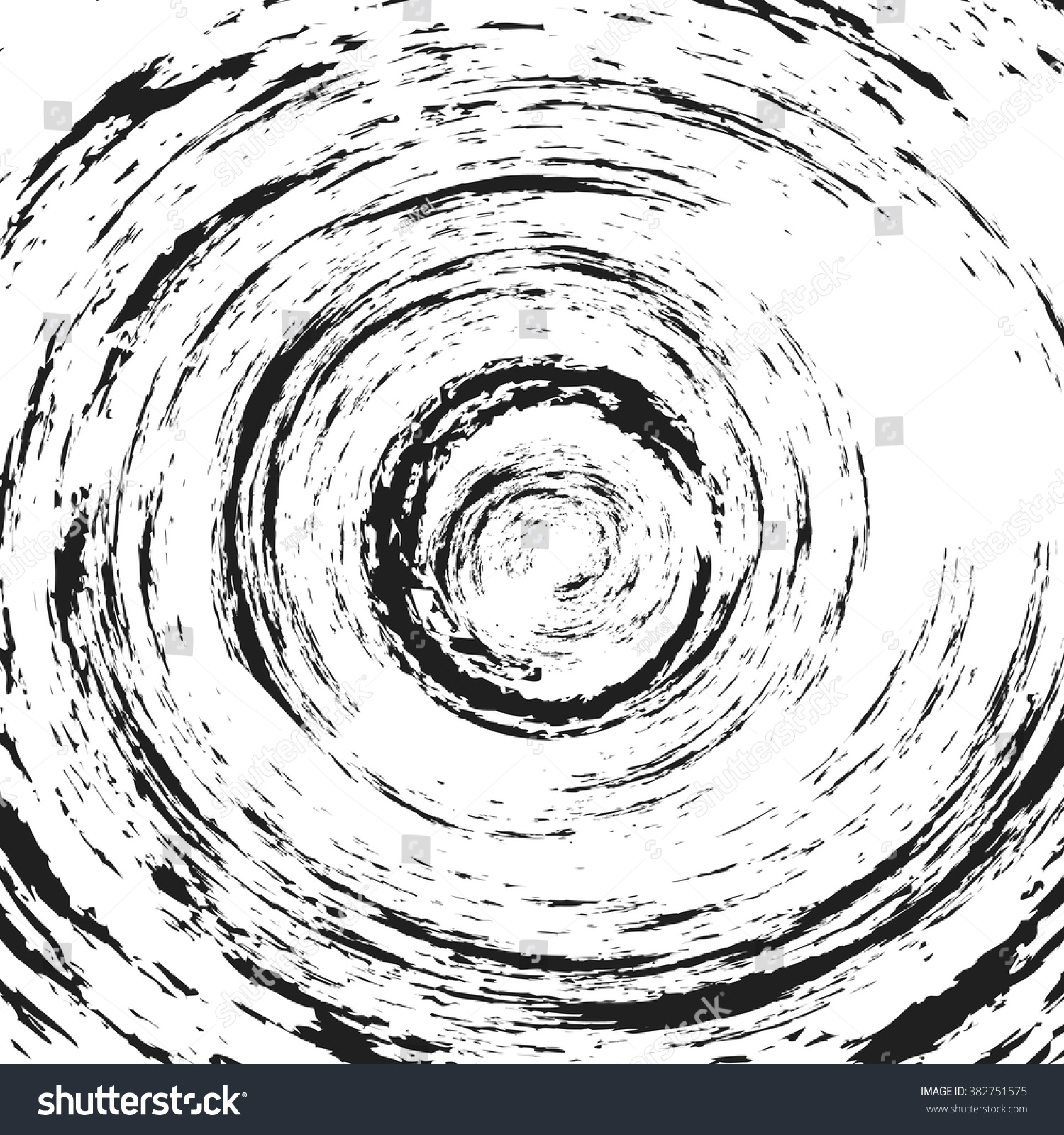 Abstract Vintage Scratched Black Ink Spiral Texture And Background ...