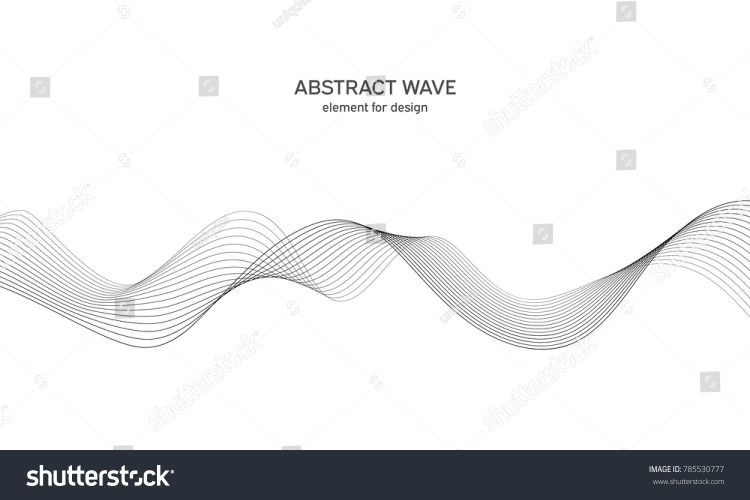 Line The Art Element : Abstract wave element for design. digital frequency track equalizer
