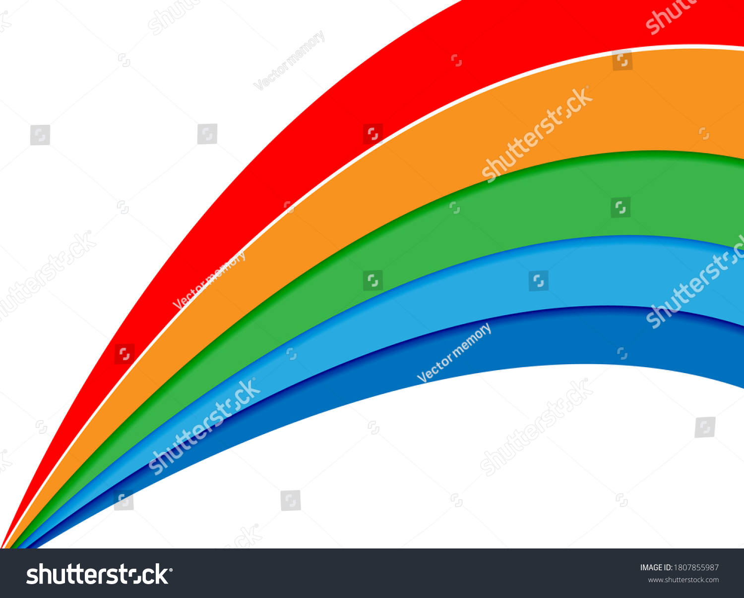 Abstract Wave Vector Background Rainbow Waved Stock Vector (Royalty ...