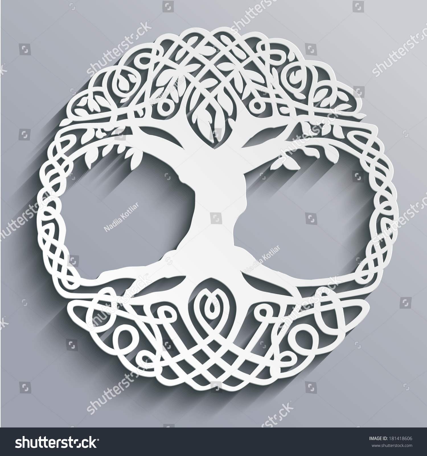 Abstract White Paper Tree Stock Vector (Royalty Free) 181418606