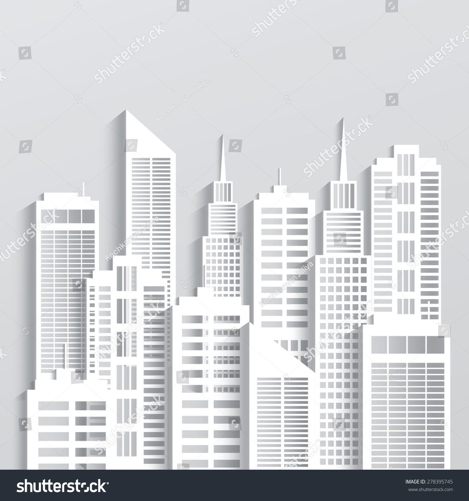 architect model tools building Modern Made Skyscrapers White Vector Paper Stock Abstract