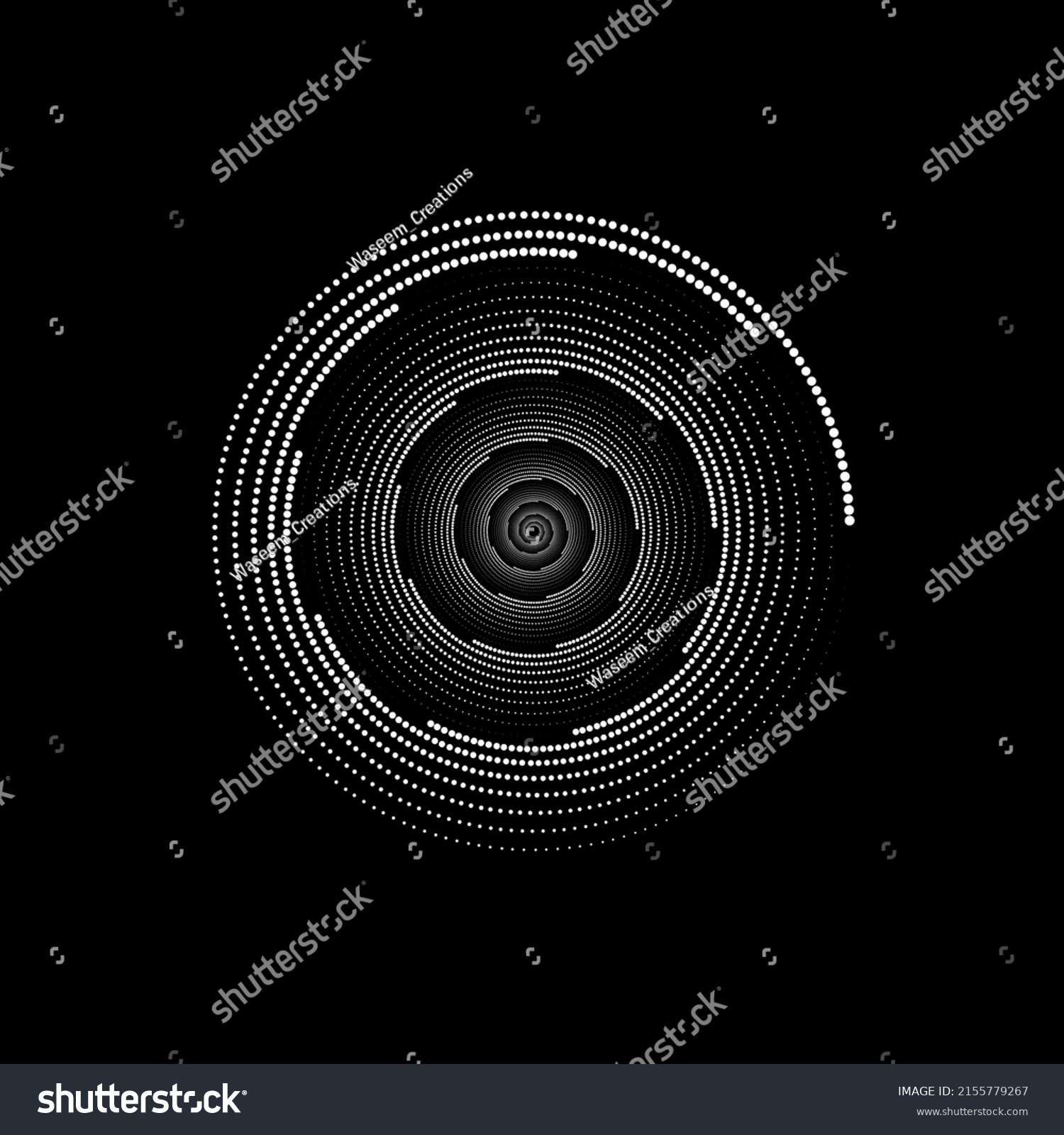 Abstract White Spiral Mandala Art Black Stock Vector (Royalty Free ...