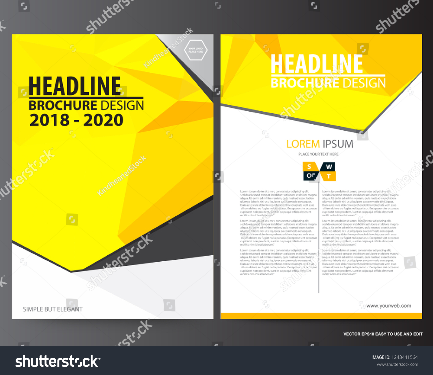 abstract yellow vector modern flyers brochure stock vector royalty yellow flyers