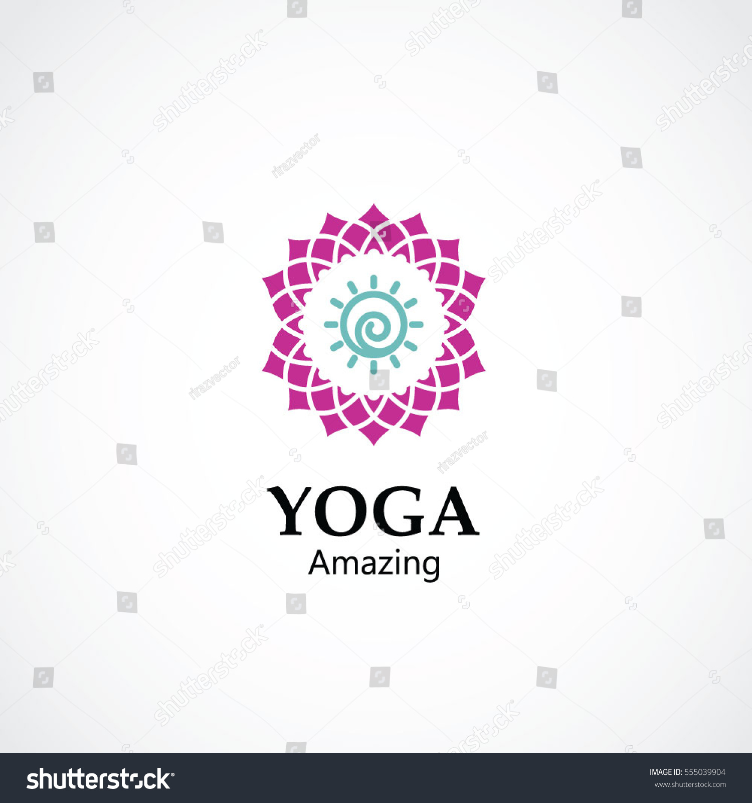 Abstract Yoga Mandala Business Logo Symbol Stock Vector (Royalty Free