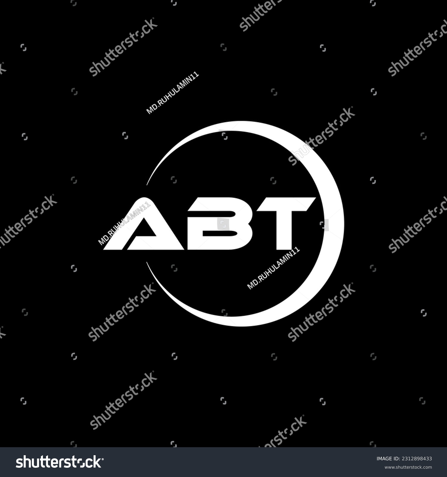 SVG of ABT letter logo design in illustration. Vector logo, calligraphy designs for logo, Poster, Invitation, etc. svg
