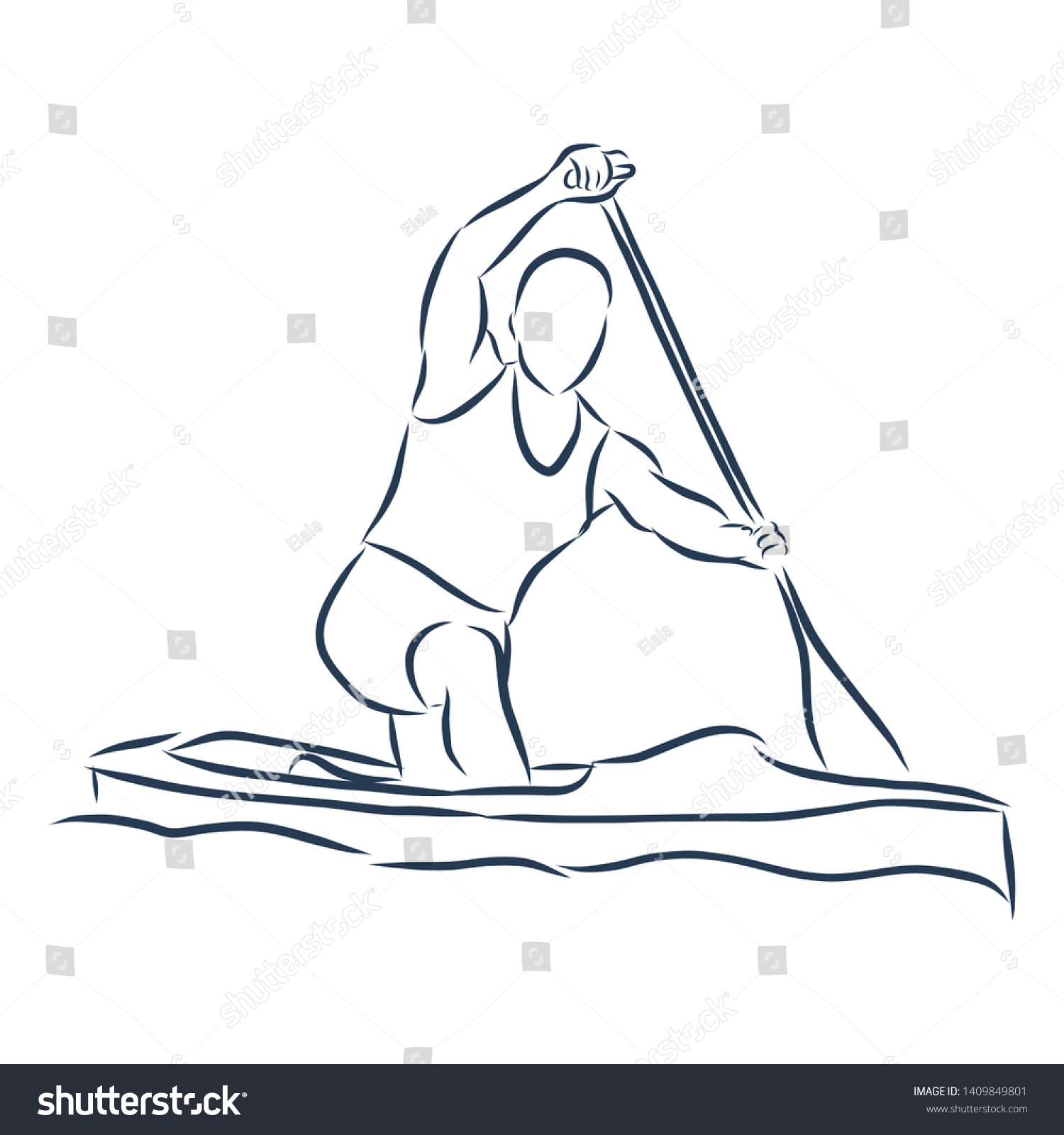 Academic Rowing Contour Vector Illustration: เวกเตอร์สต็อก (ปลอดค่า ...