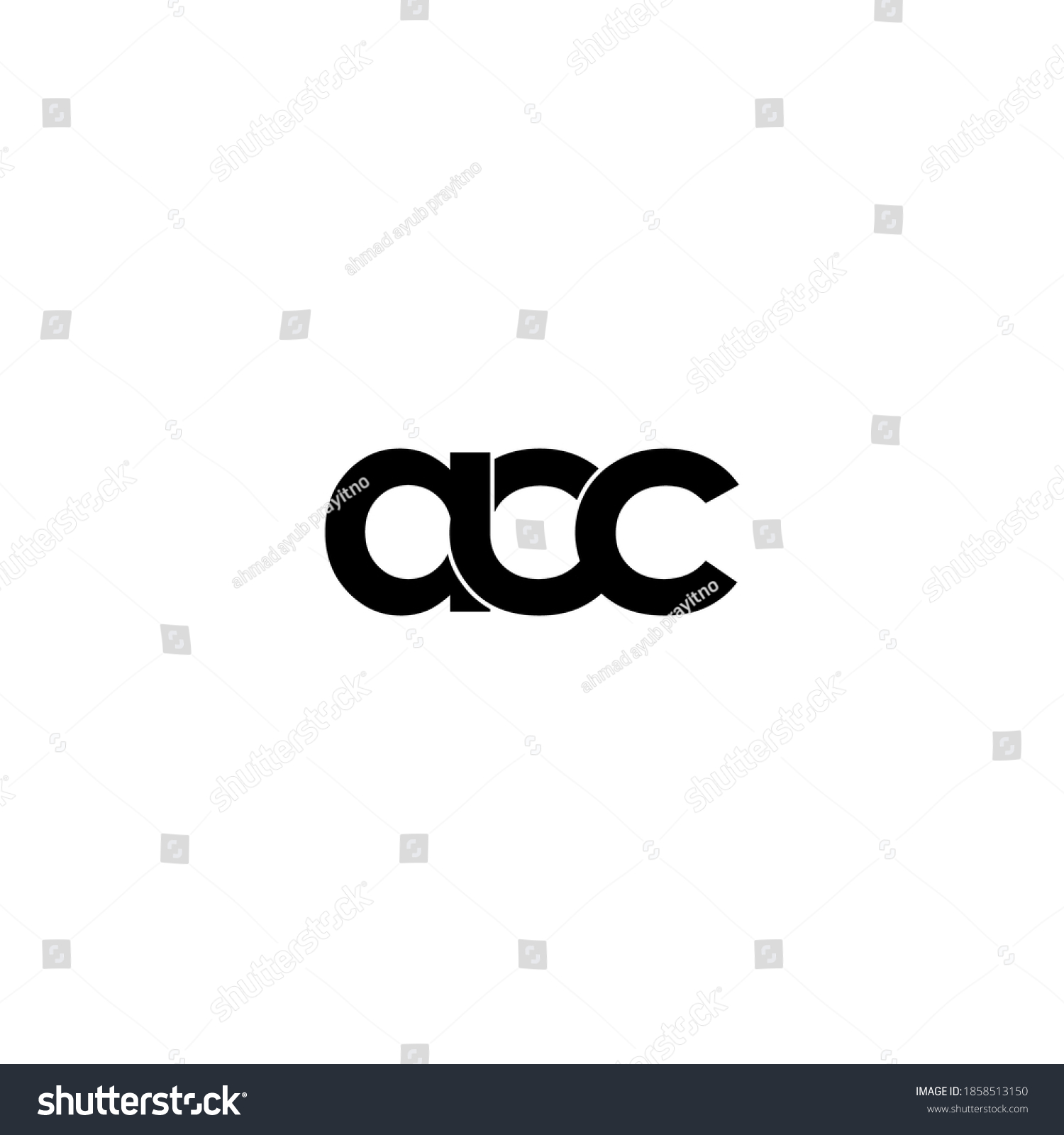 Acc Letter Original Monogram Logo Design Stock Vector Royalty Free